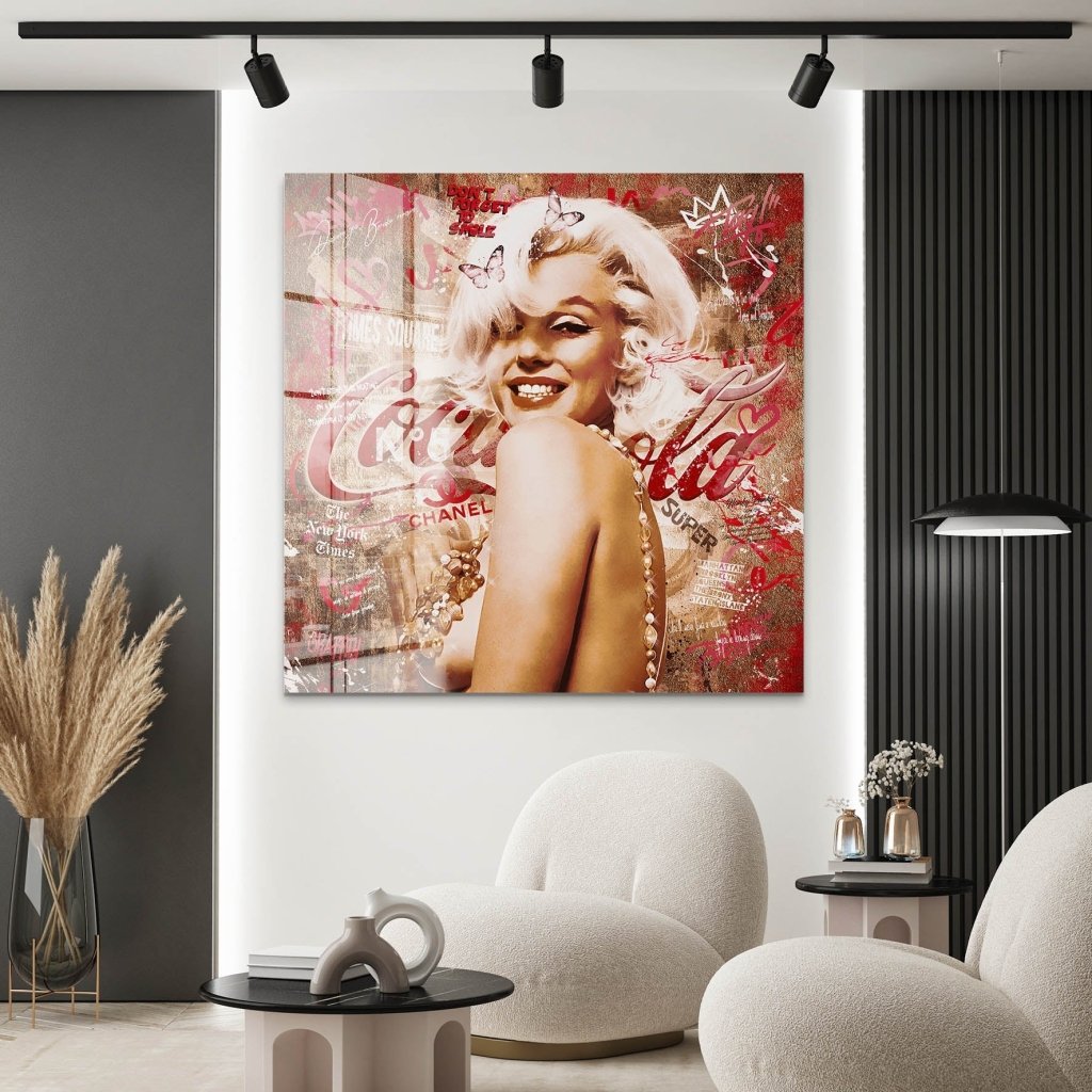 Marilyn Monroe Graffiti Retro Style Acrylglas Bild INGALERIE