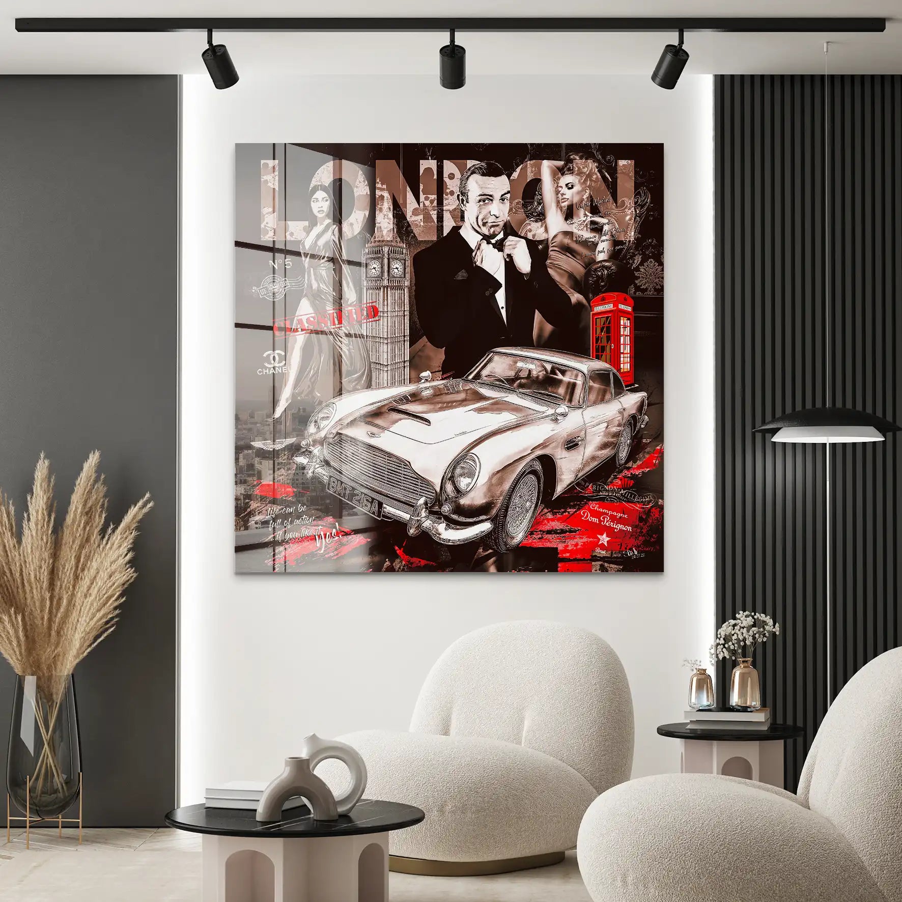 James Bond Vintage Connery Style Acrylglas Bild INGALERIE