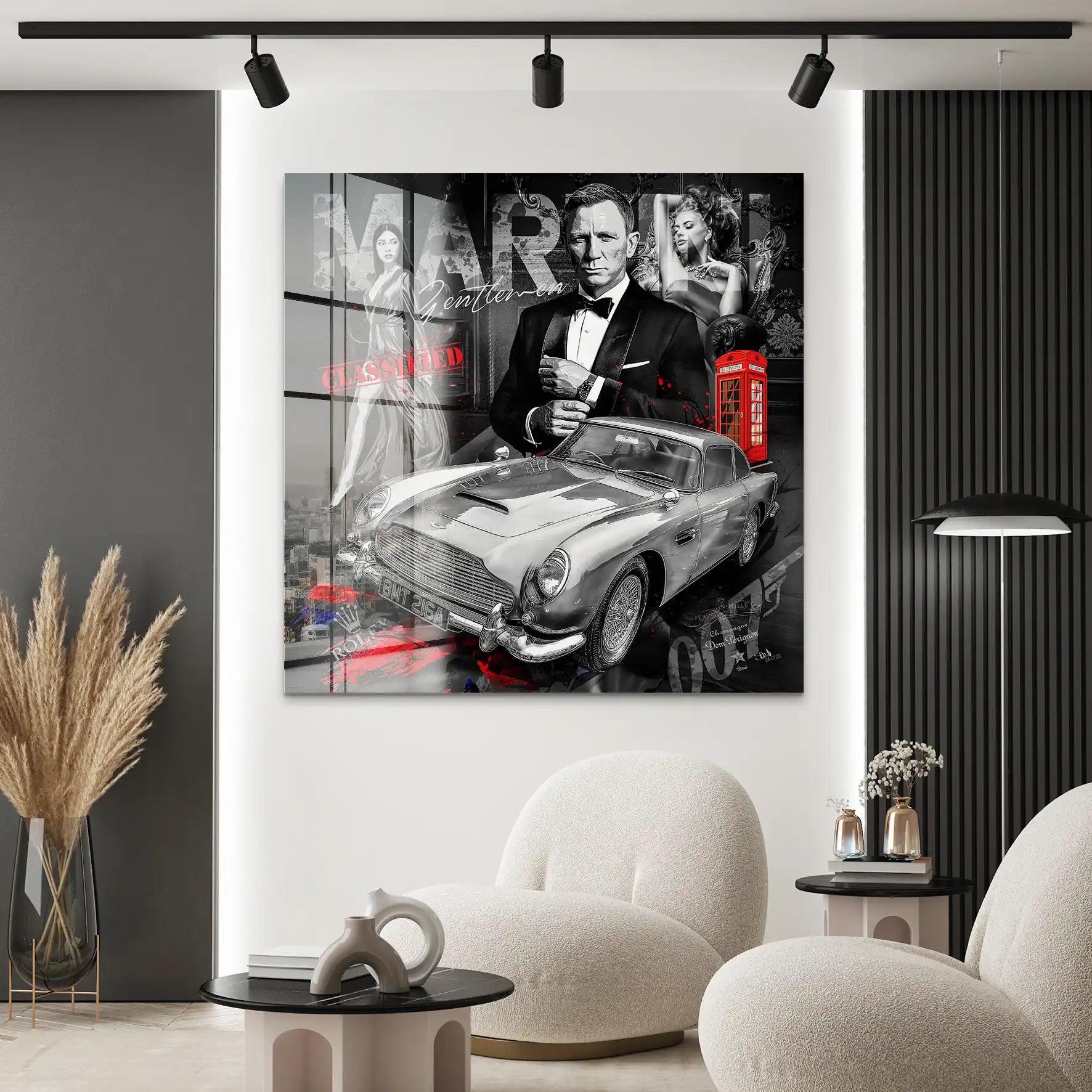 James Bond Black Style Acrylglas Bild INGALERIE