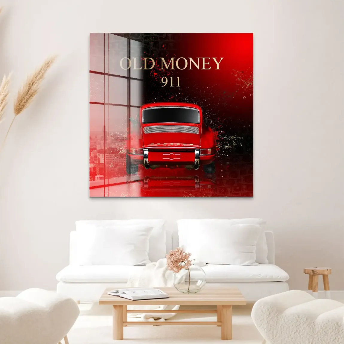 Red Elegance Porsche 911 Acrylglas Bild - INGALERIE | Dein Onlineshop für moderne Wandbilder