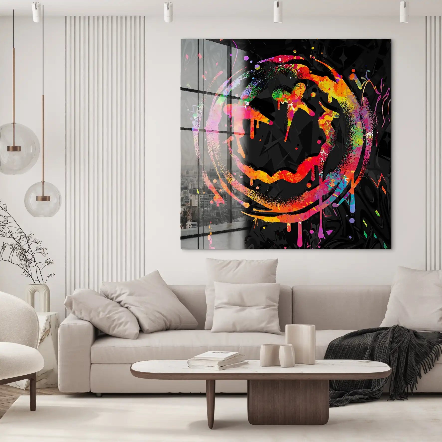 Abstrakt Smiley Acrylglas Bild INGALERIE