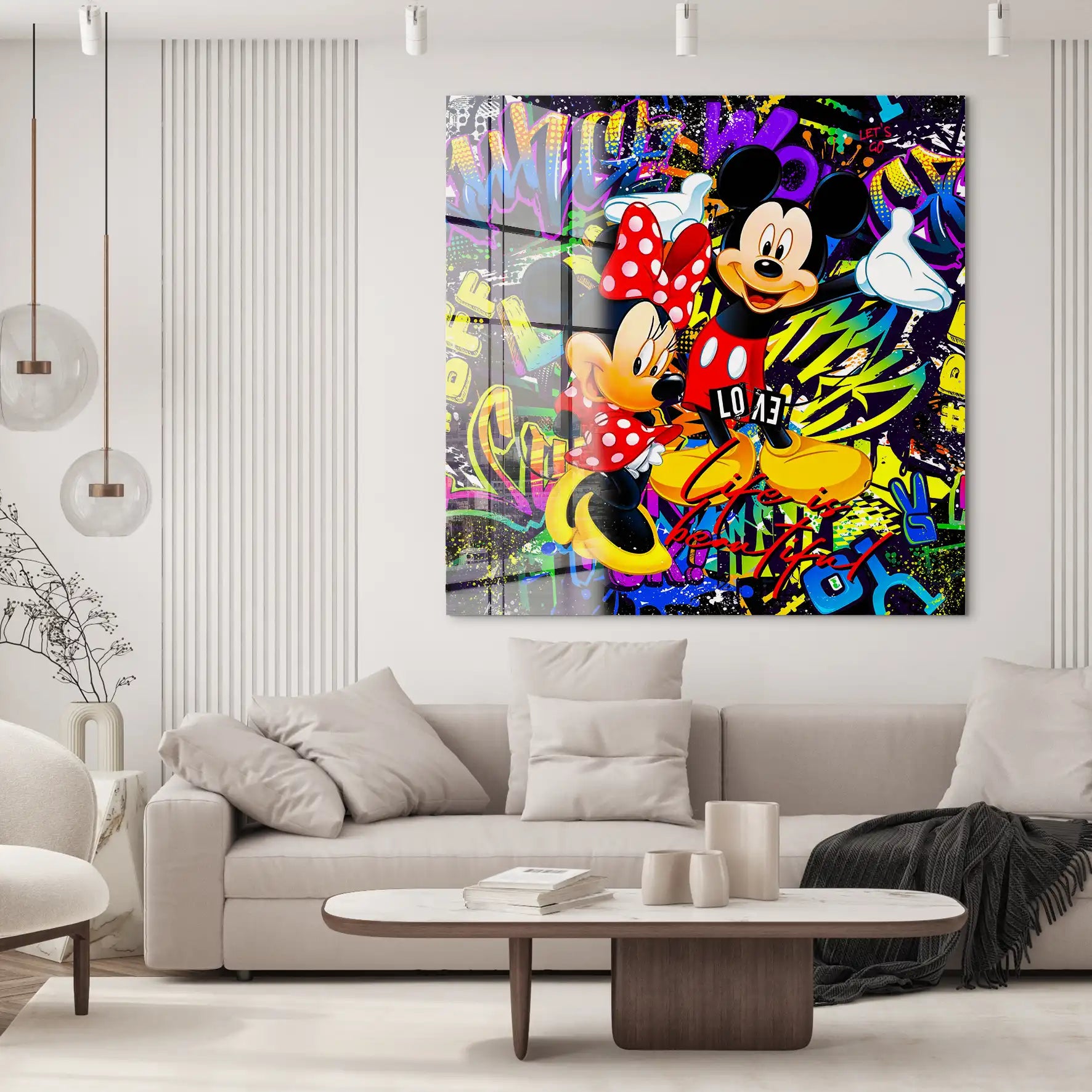 Micky & Minnie Graffiti Nr.2 Acrylglas Bild INGALERIE