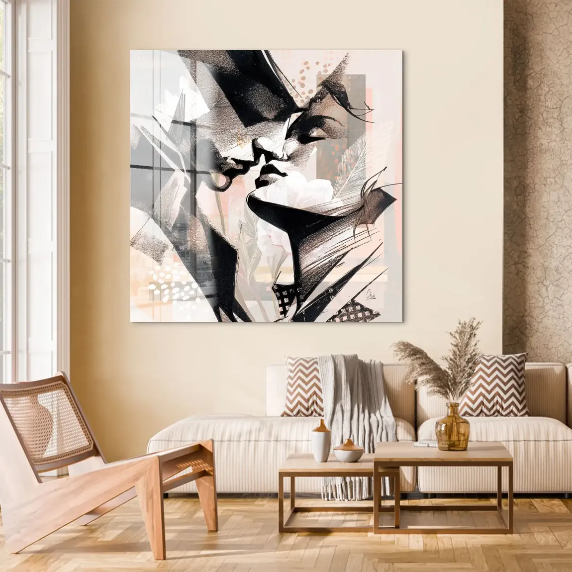 Soft Kiss Abstrakt Acrylglas Bild