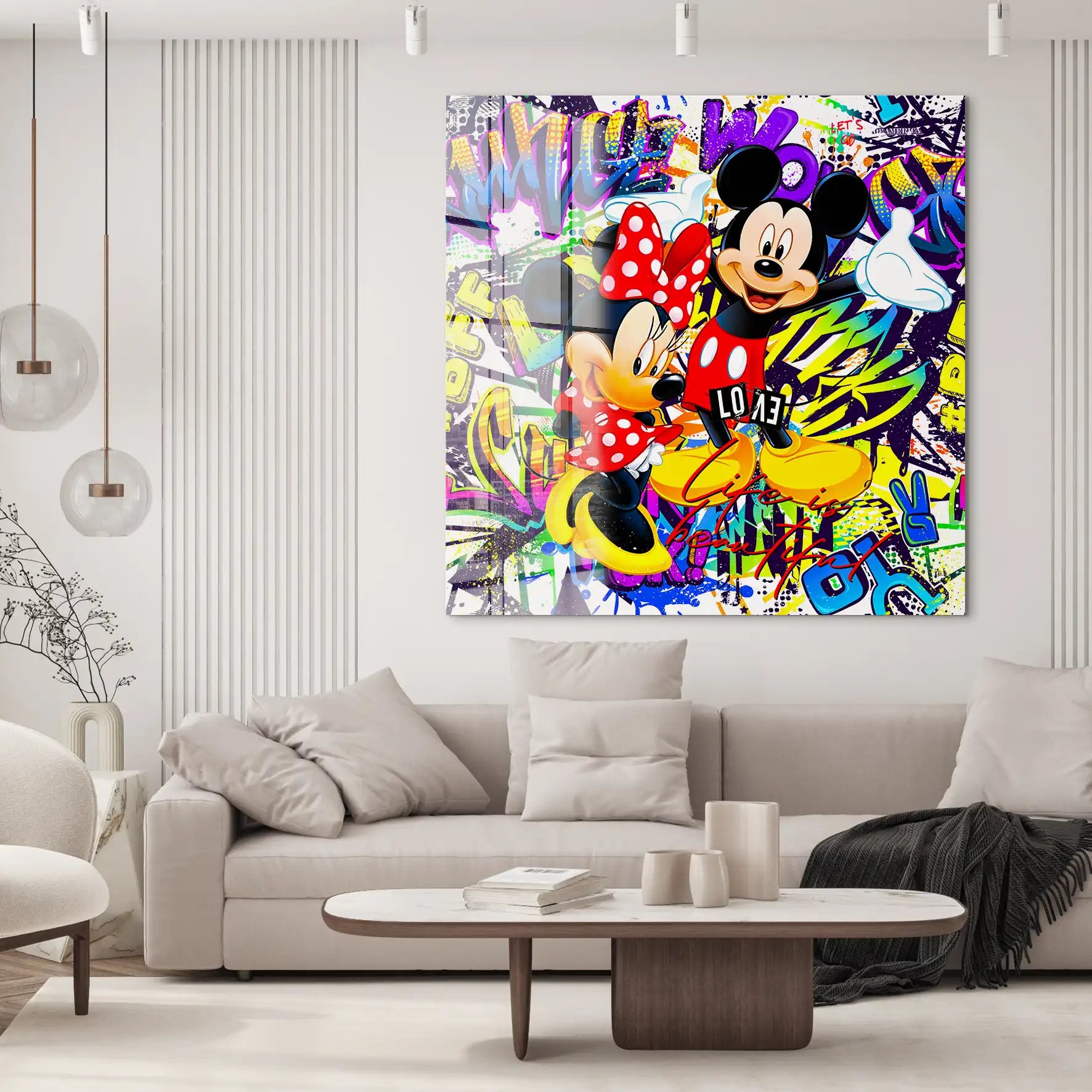 Micky & Minnie Graffiti Acrylglas Bild INGALERIE