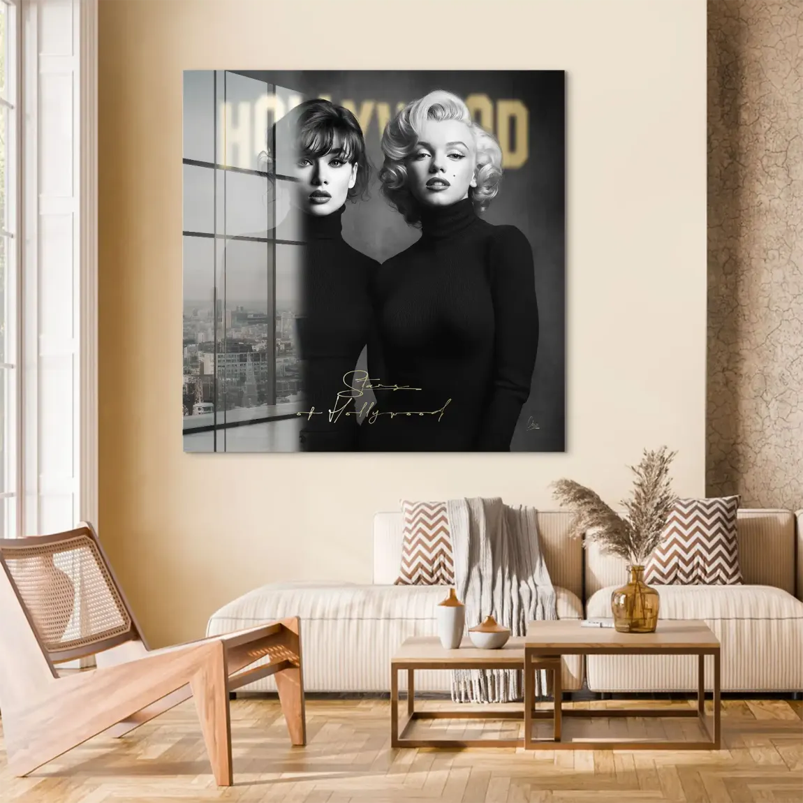 Audrey & Marilyn Hollywood Acrylglas Bild