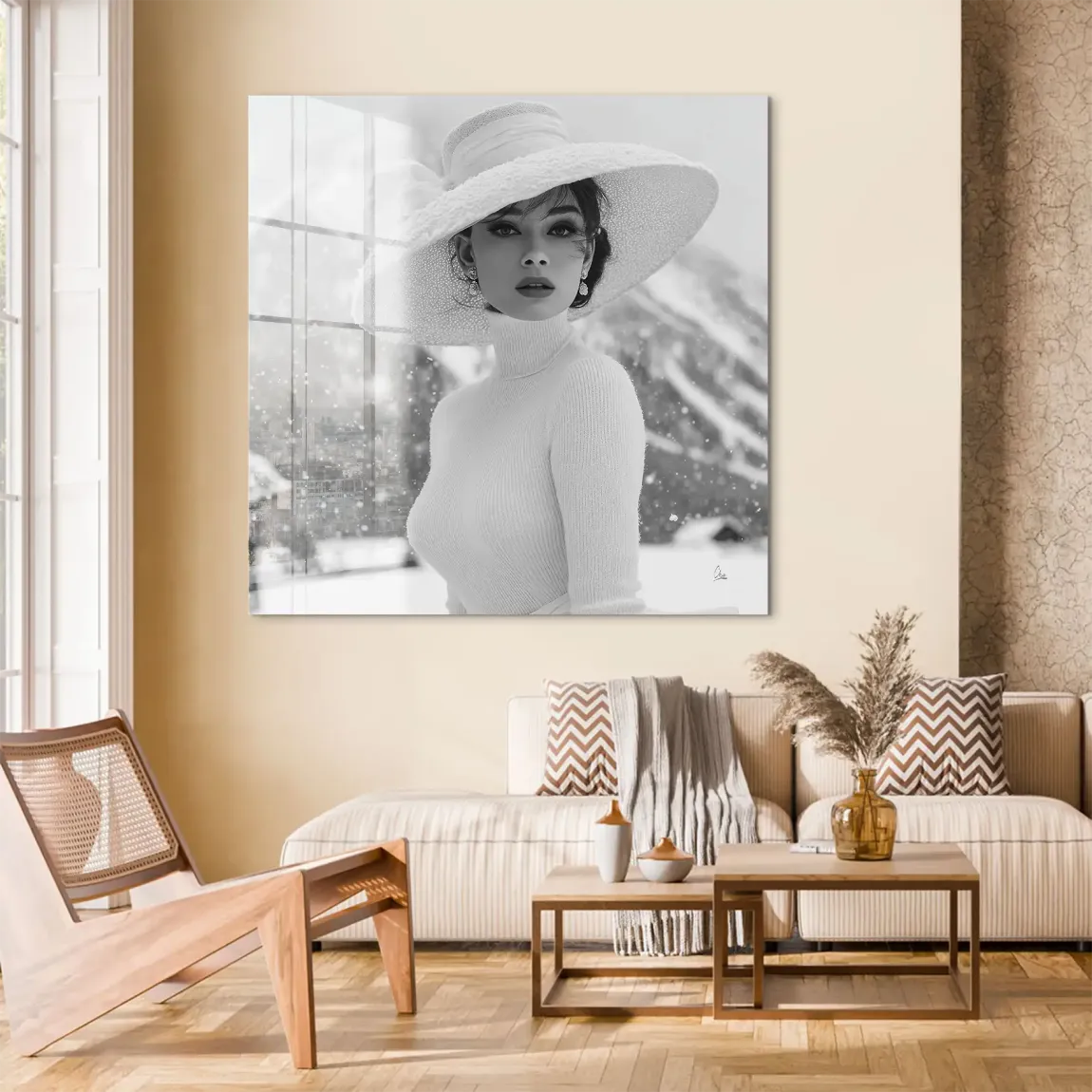 Audrey Hepburn Aspen Portrait Acrylglas Bild
