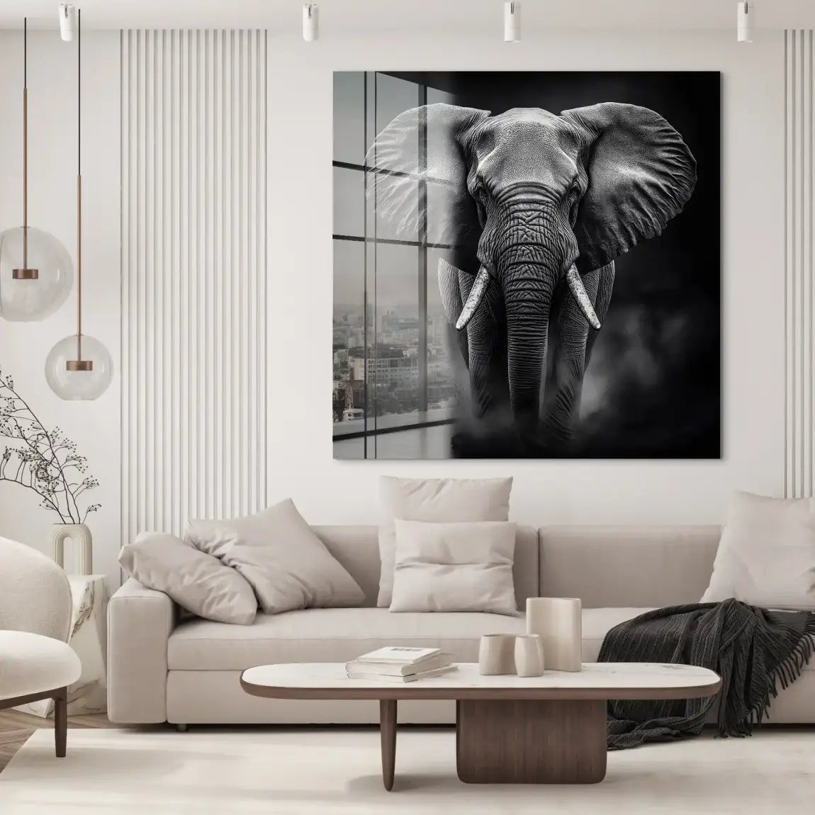 Elefant Black Style Acrylglas Bild INGALERIE