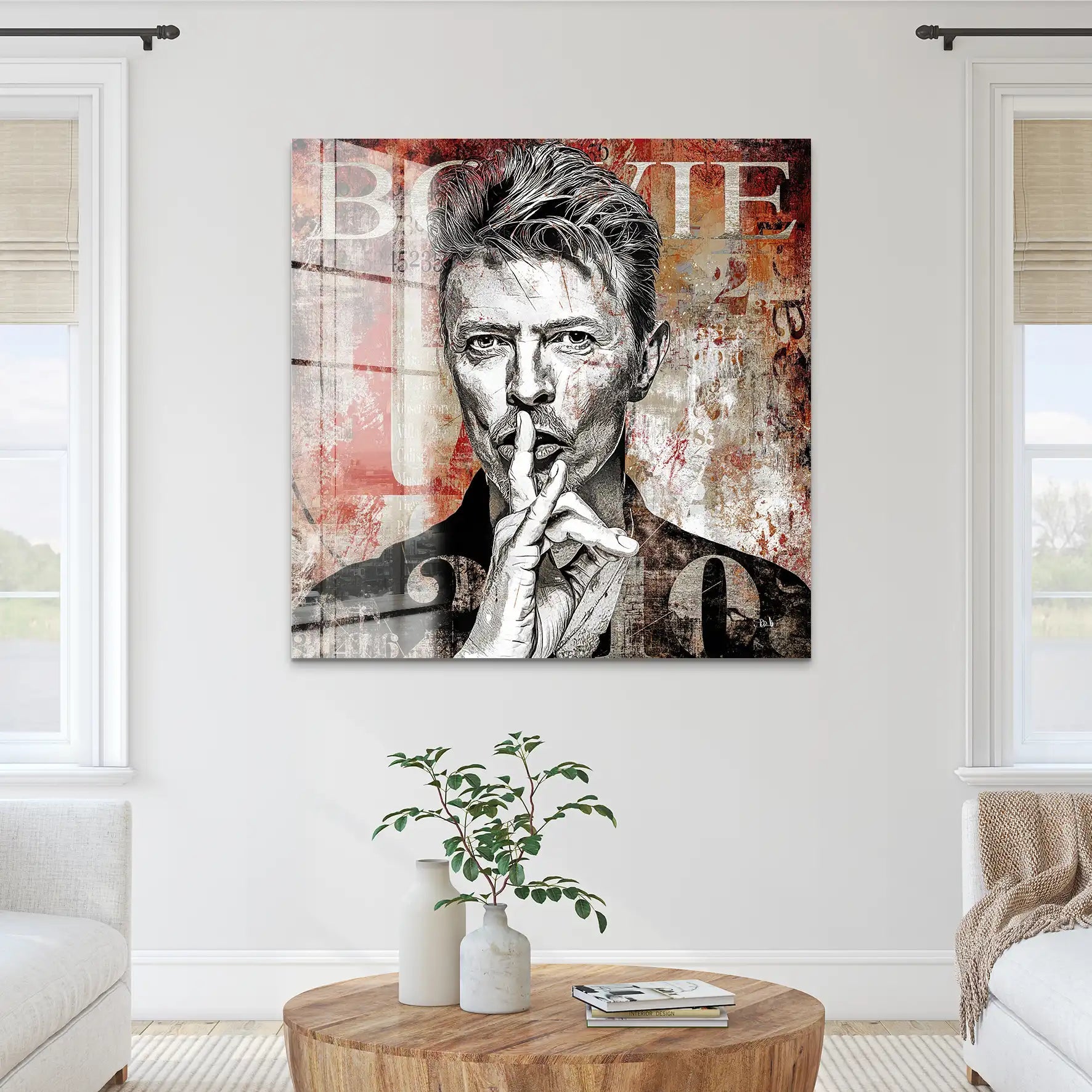 David Bowie Abstrakt Luxury Style Acrylglas Bild INGALERIE