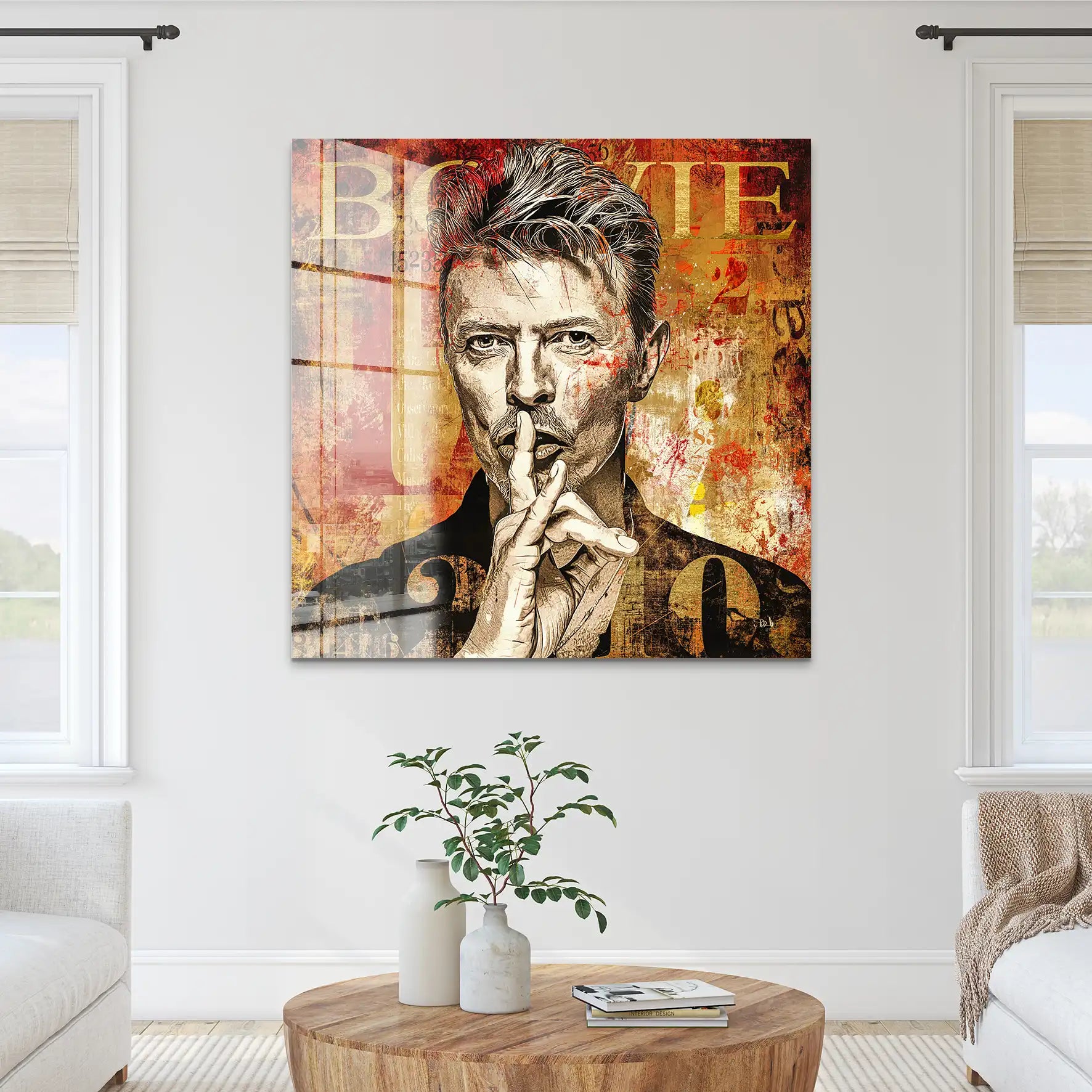 David Bowie Abstrakt Modern Style Acrylglas Bild INGALERIE