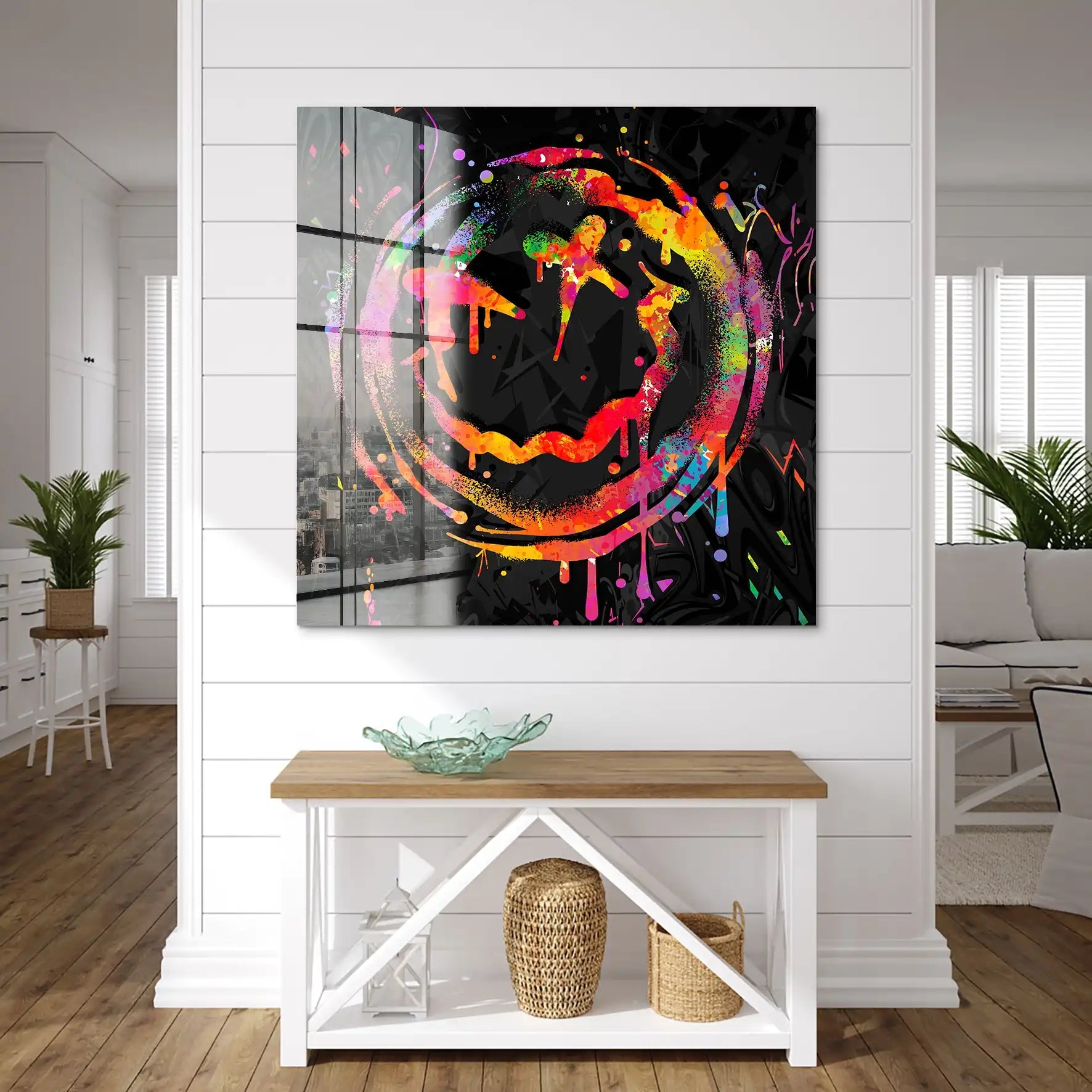 Abstrakt Smiley Acrylglas Bild INGALERIE