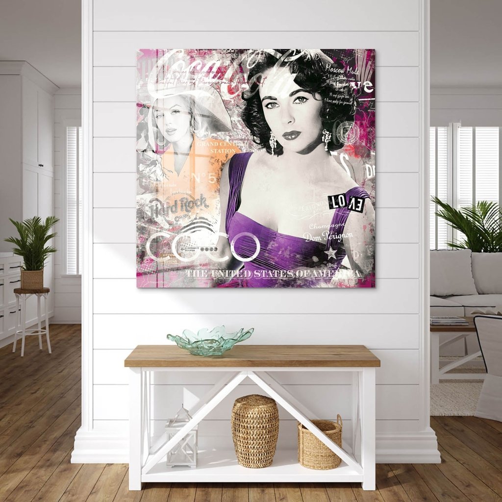 Marilyn & Liz Pop Art Modern Style Acrylglas Bild INGALERIE