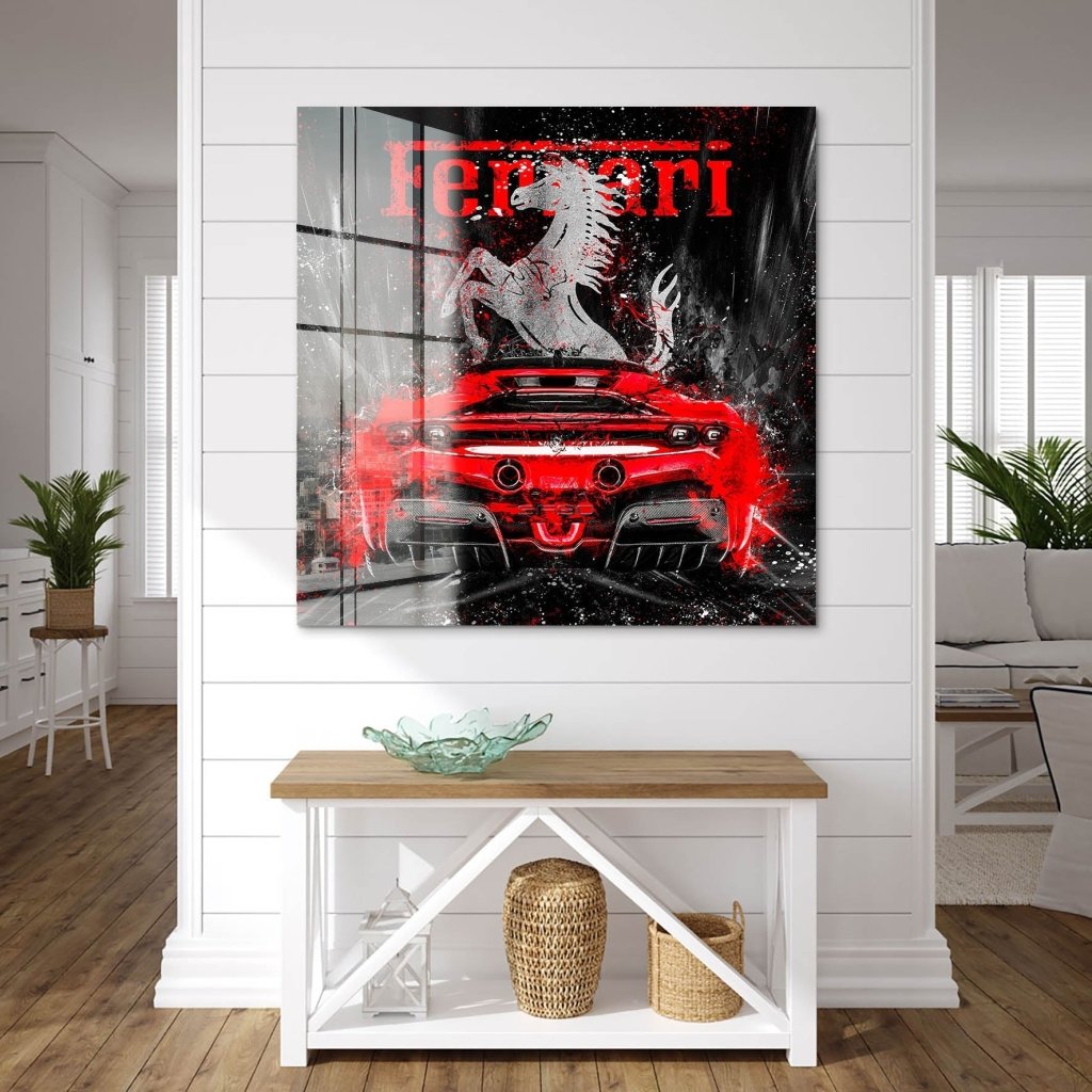 Ferrari SF90 Abstrakt Acrylglas Bild INGALERIE