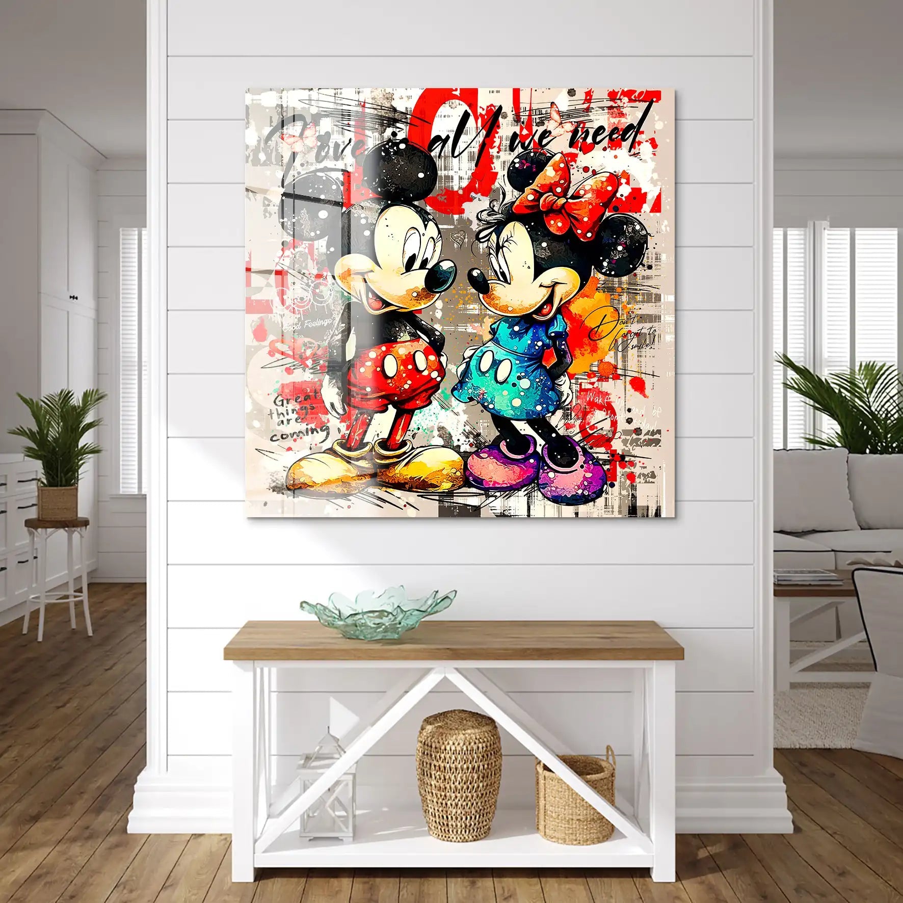 Micky Minnie Love Retro Acrylglas Bild INGALERIE