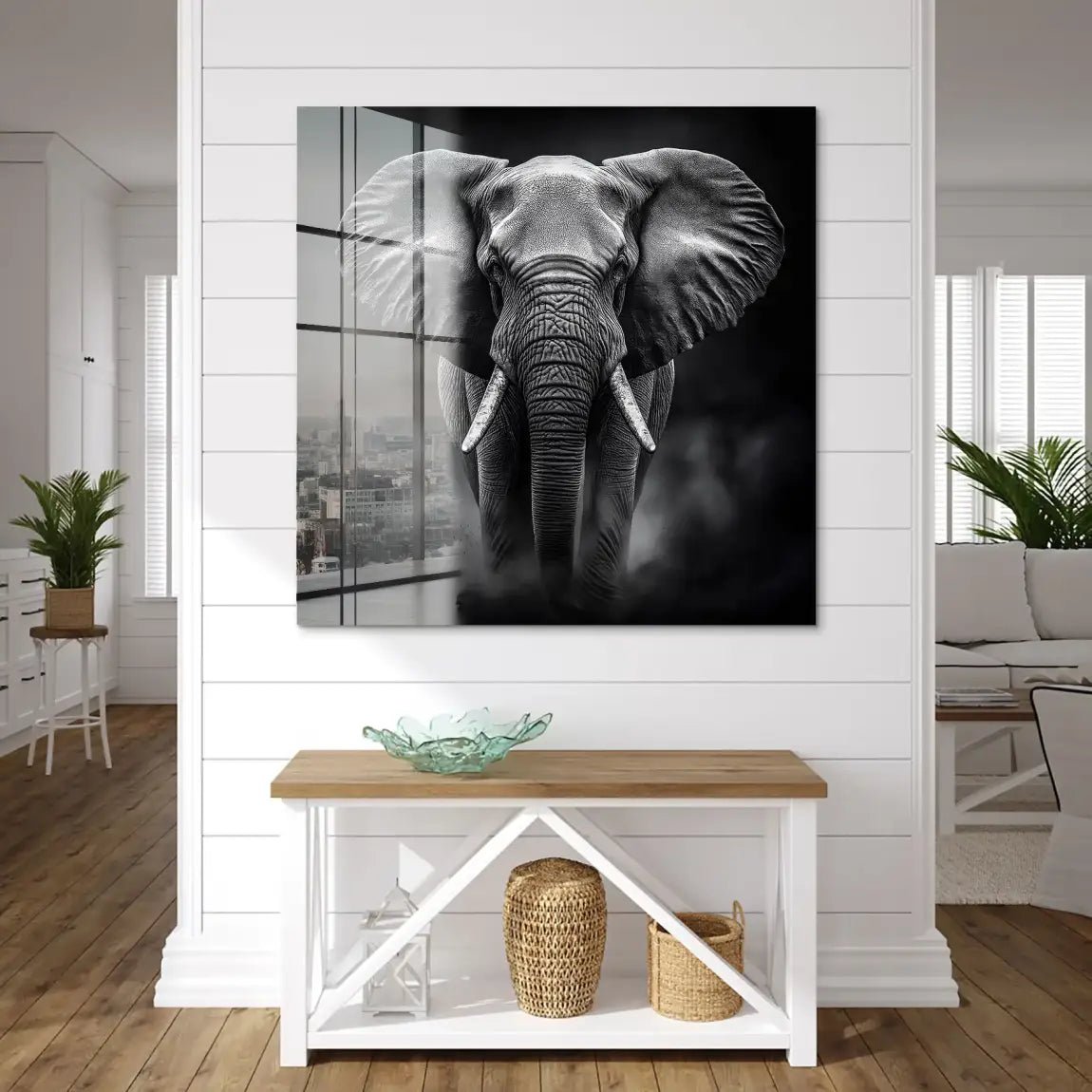 Elefant Black Style Acrylglas Bild INGALERIE