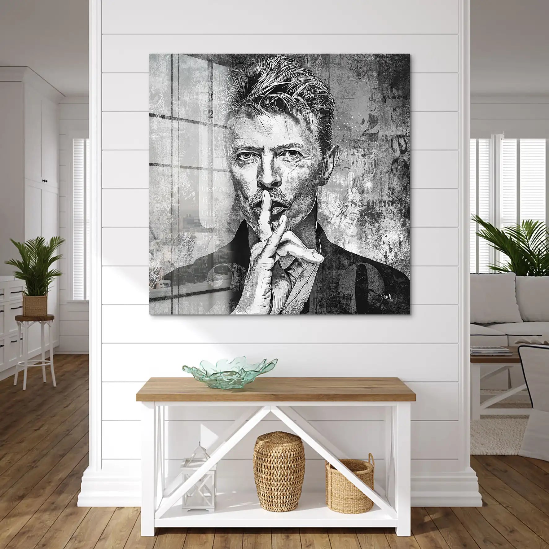 David Bowie Abstrakt Black Style Acrylglas Bild INGALERIE