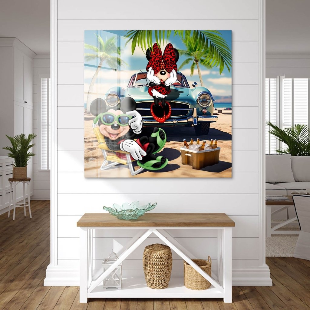 Micky & Minnie Beach Acrylglas Bild INGALERIE