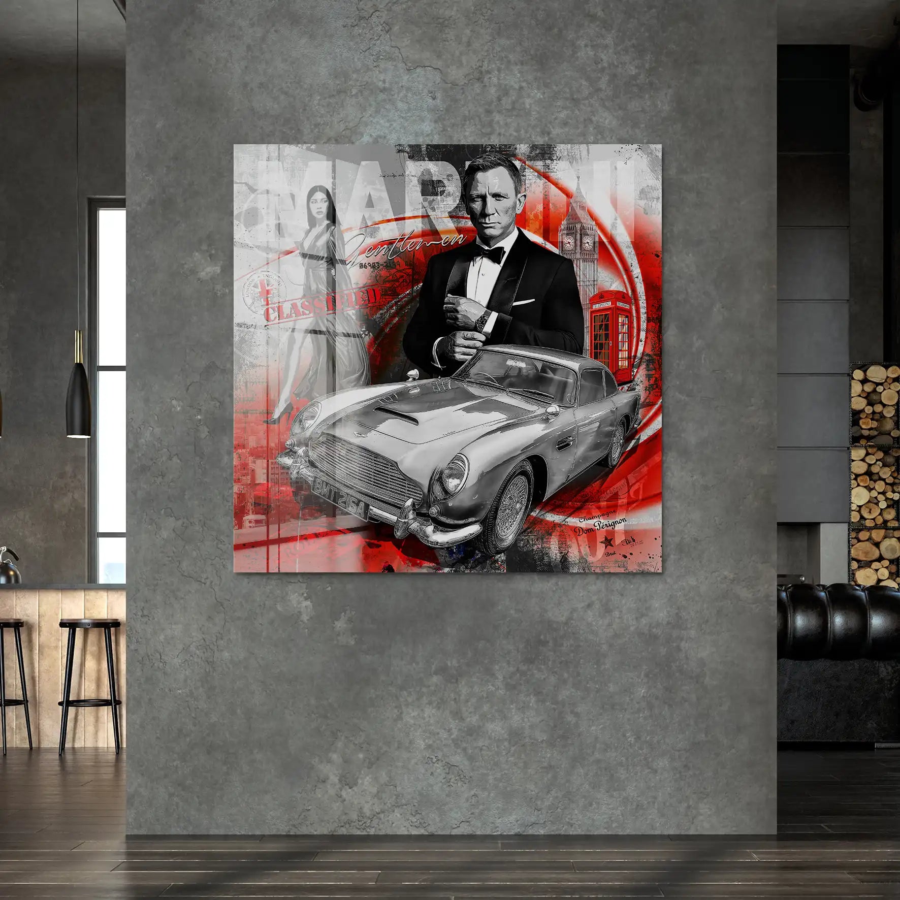 James Bond Modern Connery Style Acrylglas Bild INGALERIE