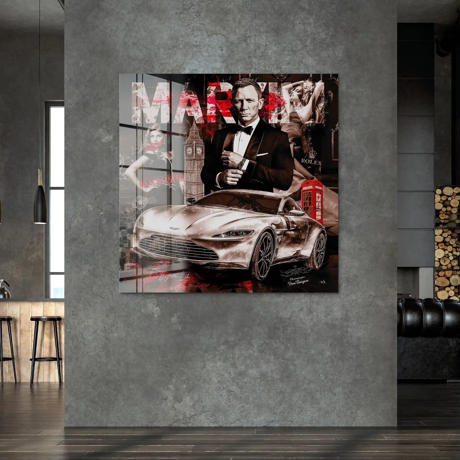 James Bond Modern Style Acrylglas Bild INGALERIE