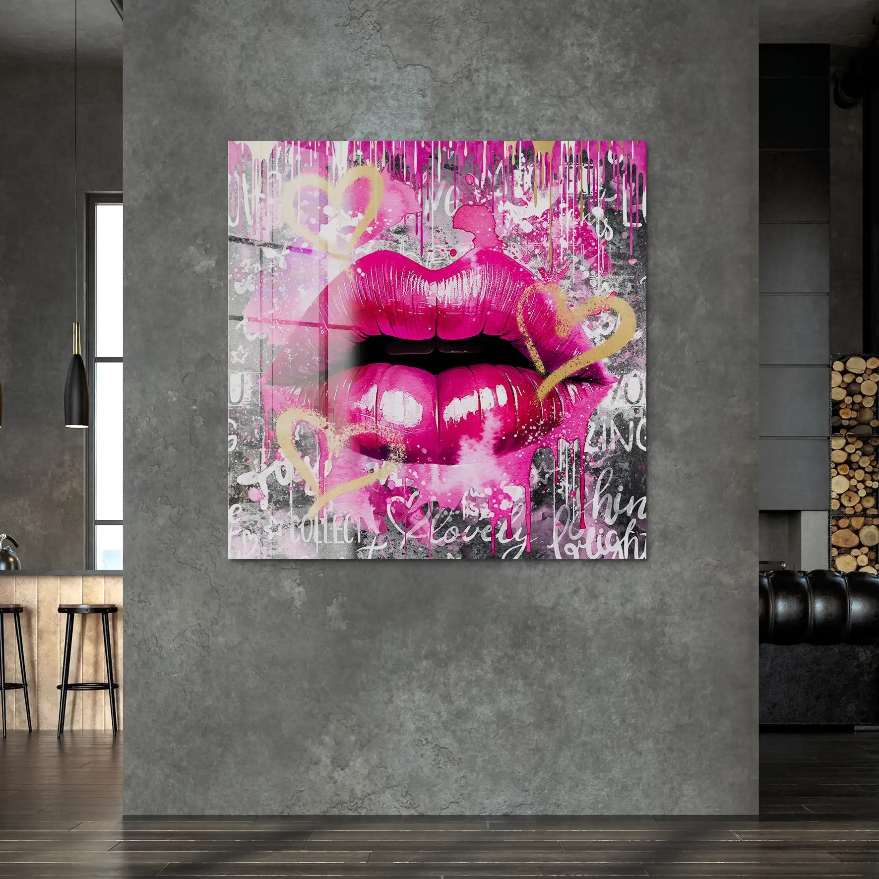 Sweet Lips Dark Style Acrylglas Bild INGALERIE