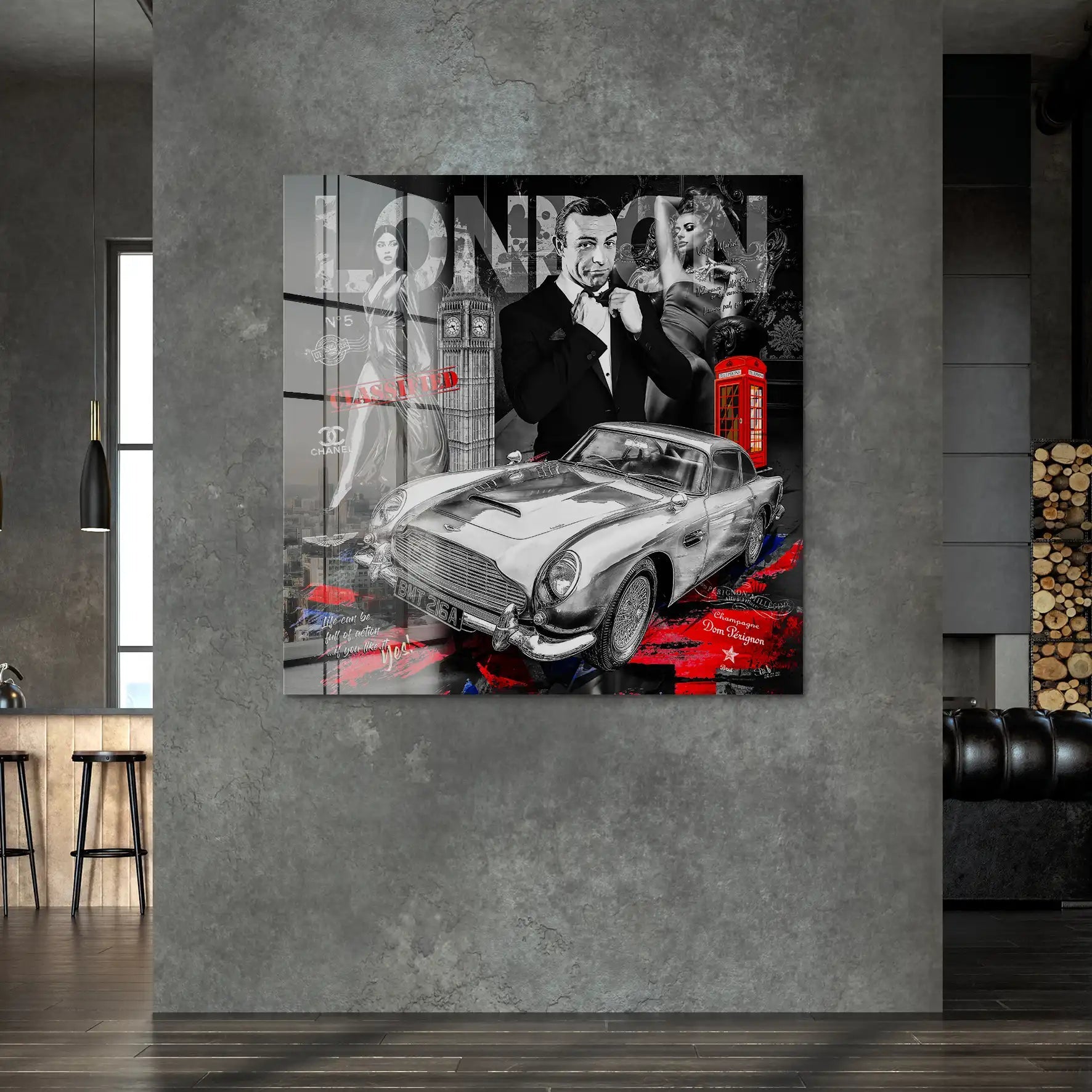 James Bond RetroStyle Acrylglas Bild INGALERIE