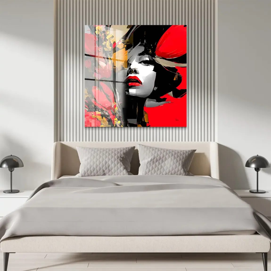 Rouge Abstrakt Acrylglasbild