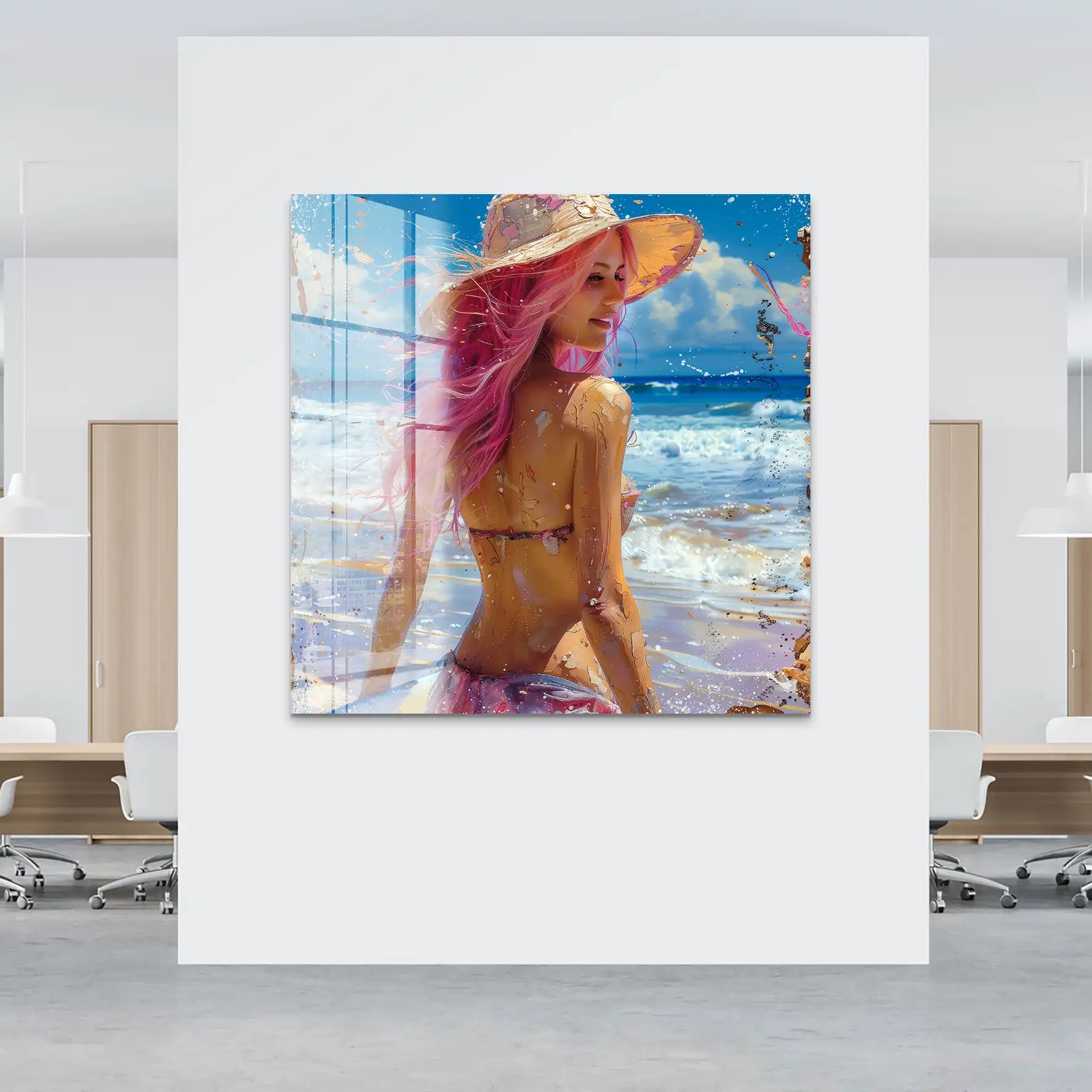 Beach Girl Acrylglas Bild INGALERIE