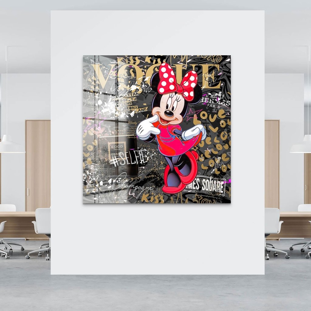 Minnie Vogue Gold Pop Art Acrylglas Bild INGALERIE