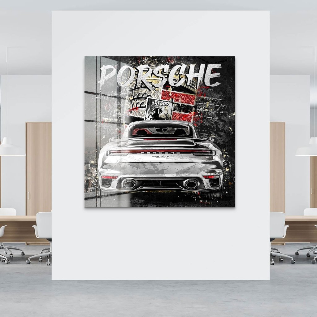 Porsche Turbo Abstrakt Acrylglas Bild INGALERIE