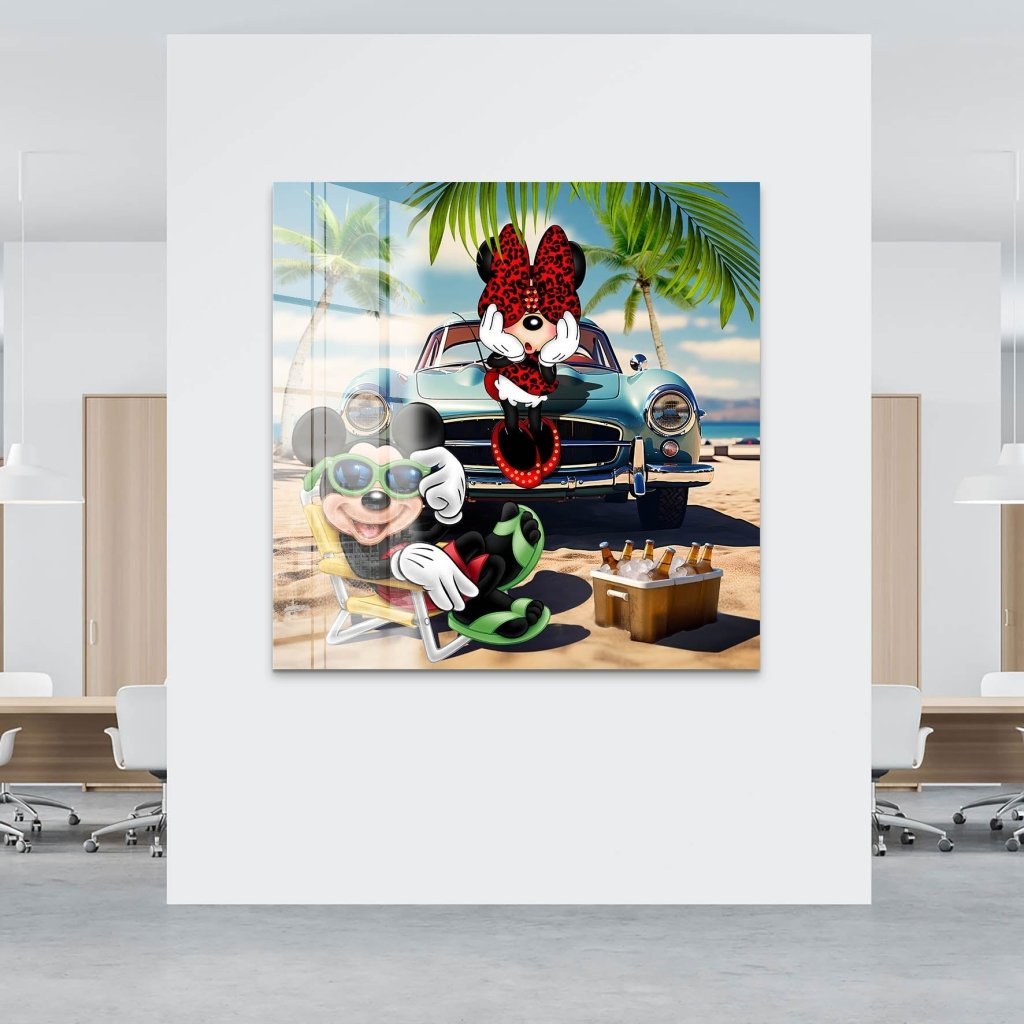 Micky & Minnie Beach Acrylglas Bild INGALERIE