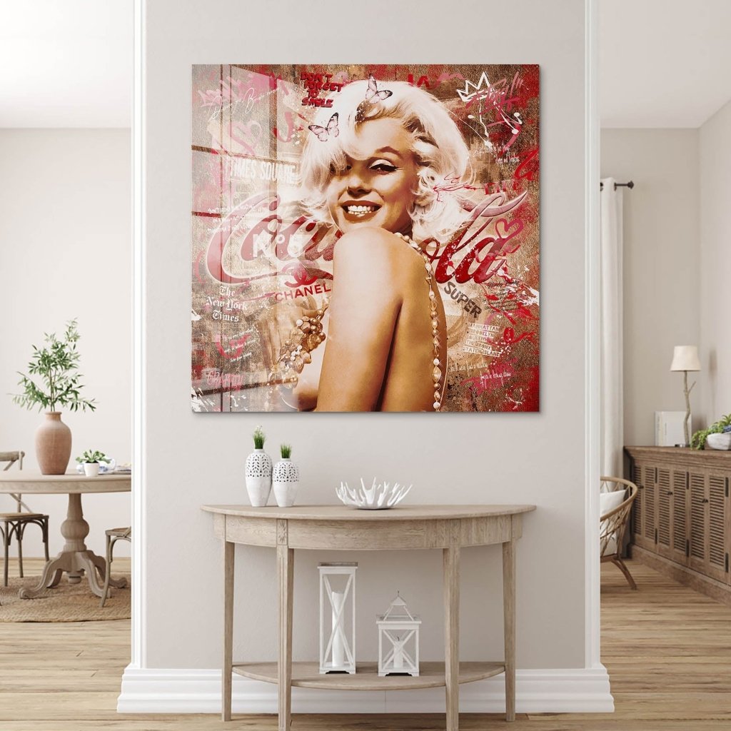 Marilyn Monroe Graffiti Retro Style Acrylglas Bild INGALERIE