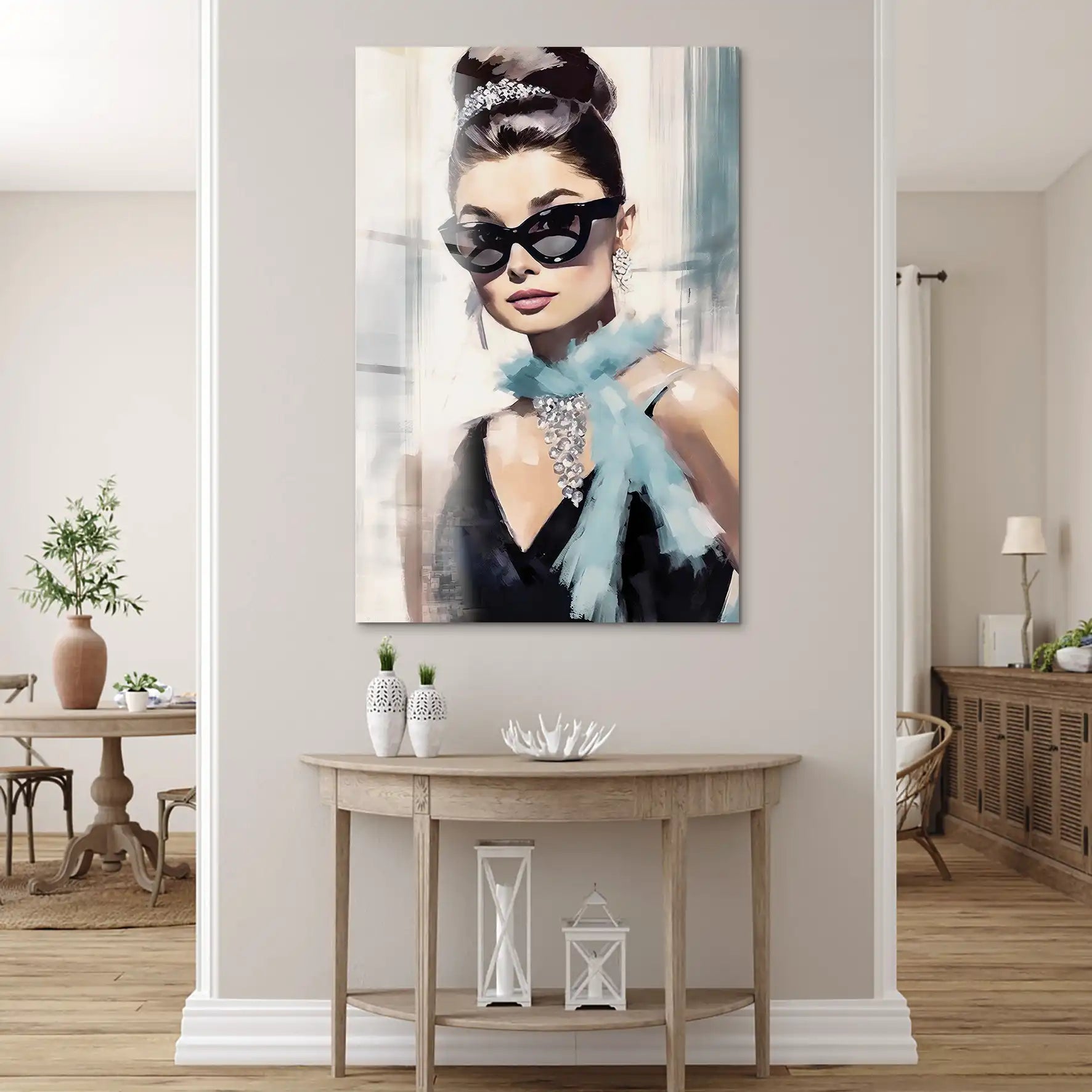 Audrey Hepburn Tiffany Style Acrylglas Bild INGALERIE