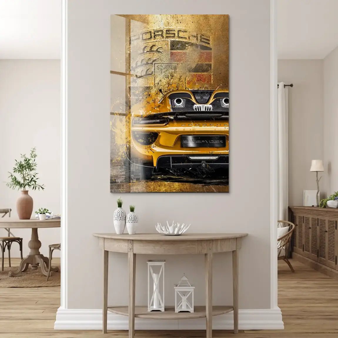 Porsche 918 Gold Style Acrylglas Bild INGALERIE