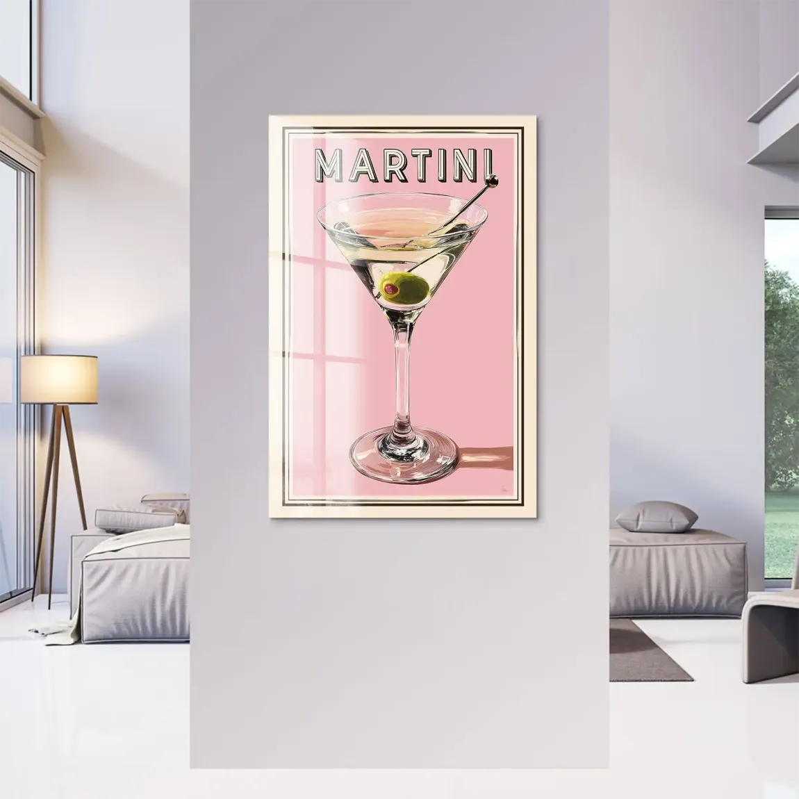 Martini Retro Art Acrylglas Bild
