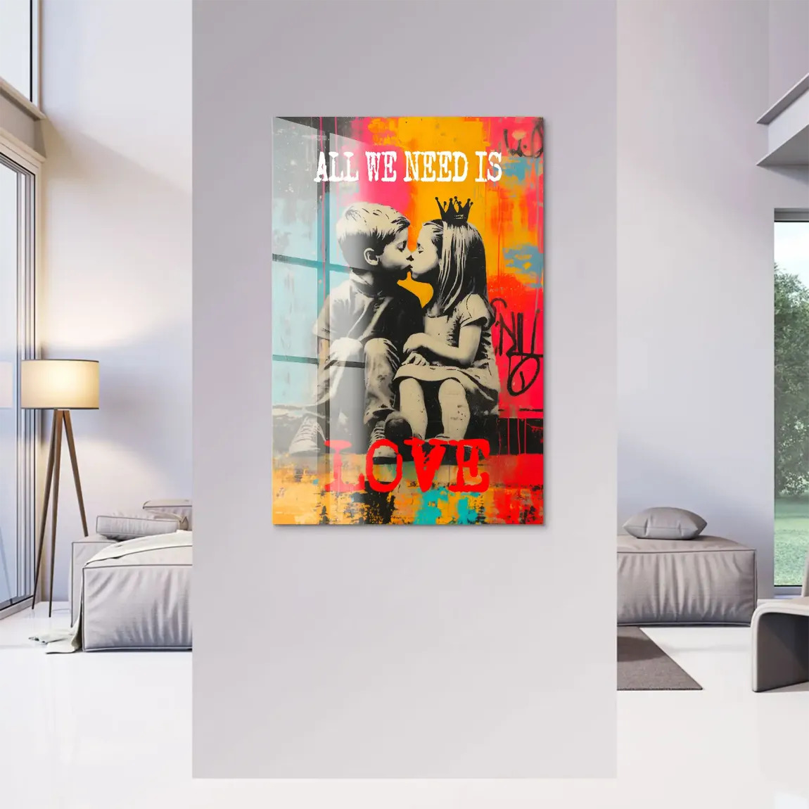 Need Love Art Acrylglasbild
