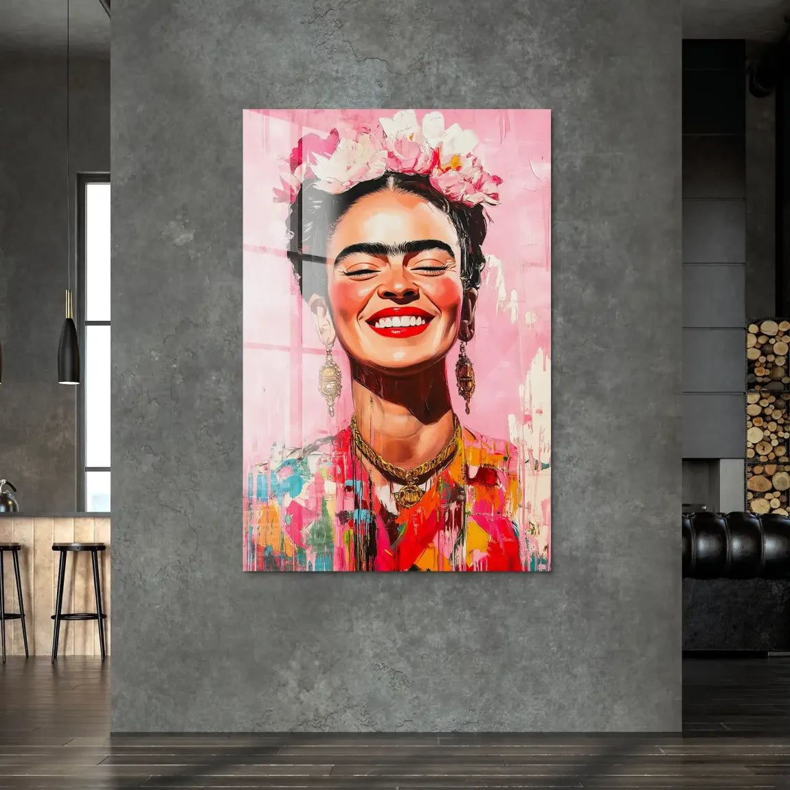 Frida Kahlo Happy Smile Acrylglas Bild