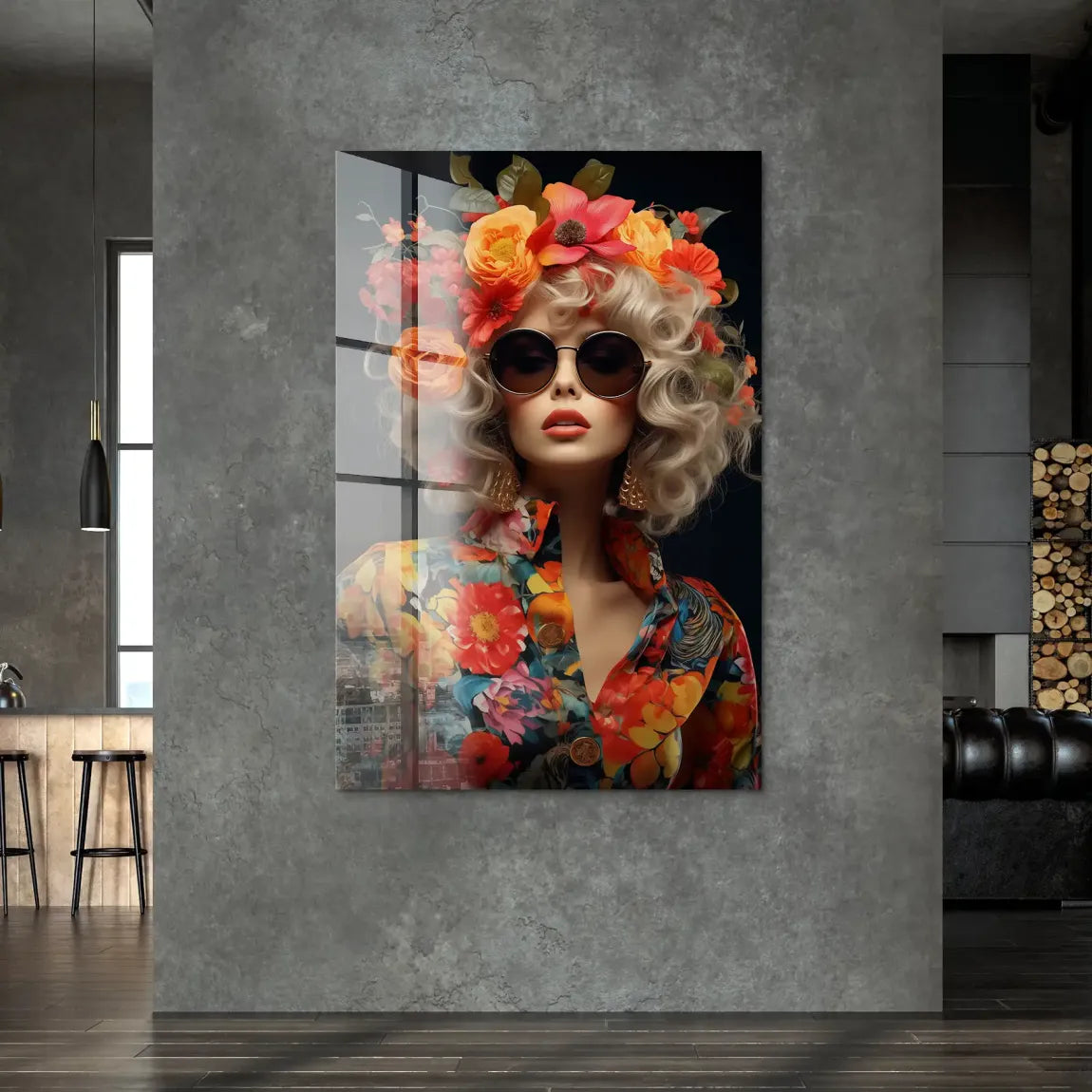 Floral Glamour Acrylglas Bild