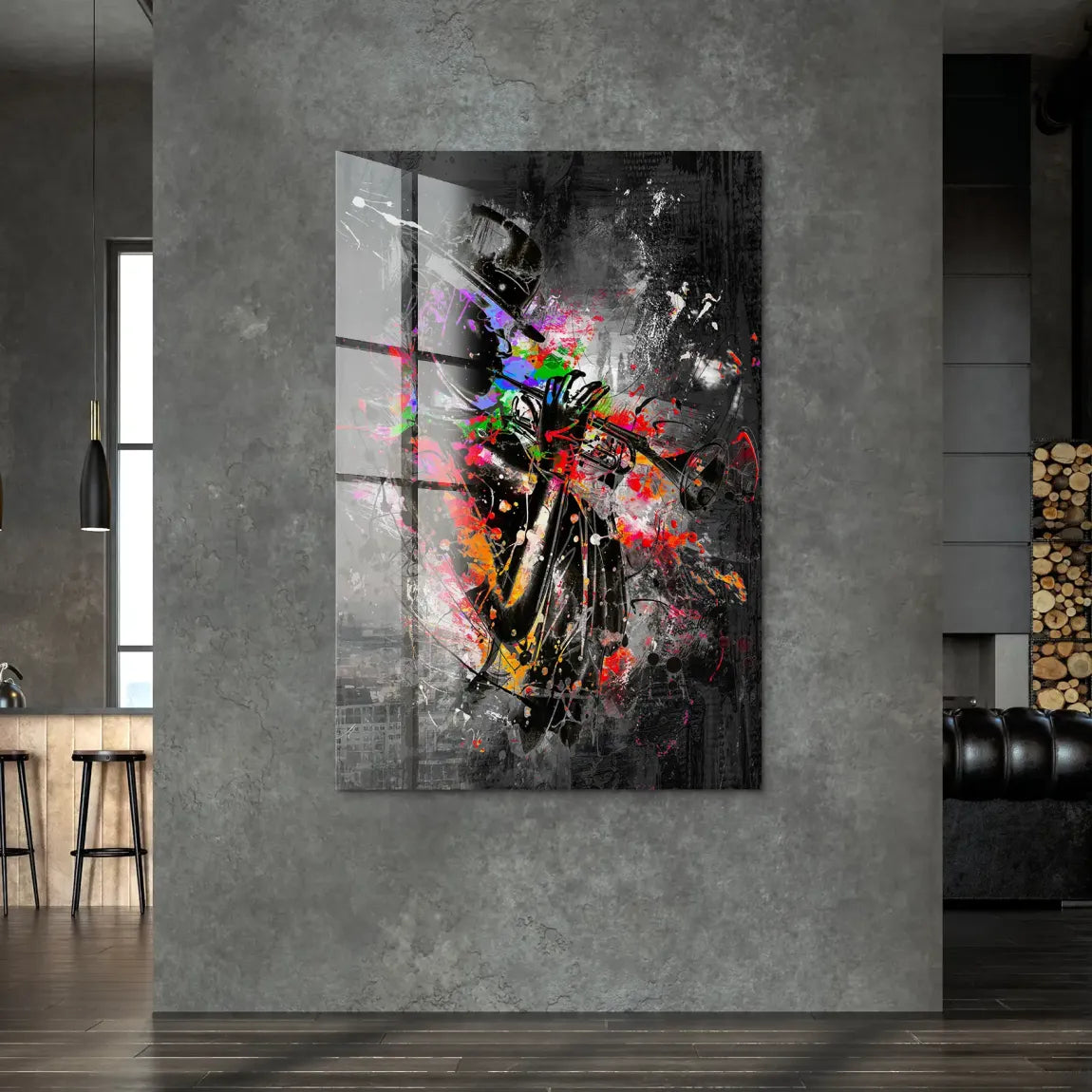 Color Jazz Trompete Acrylglas Bild