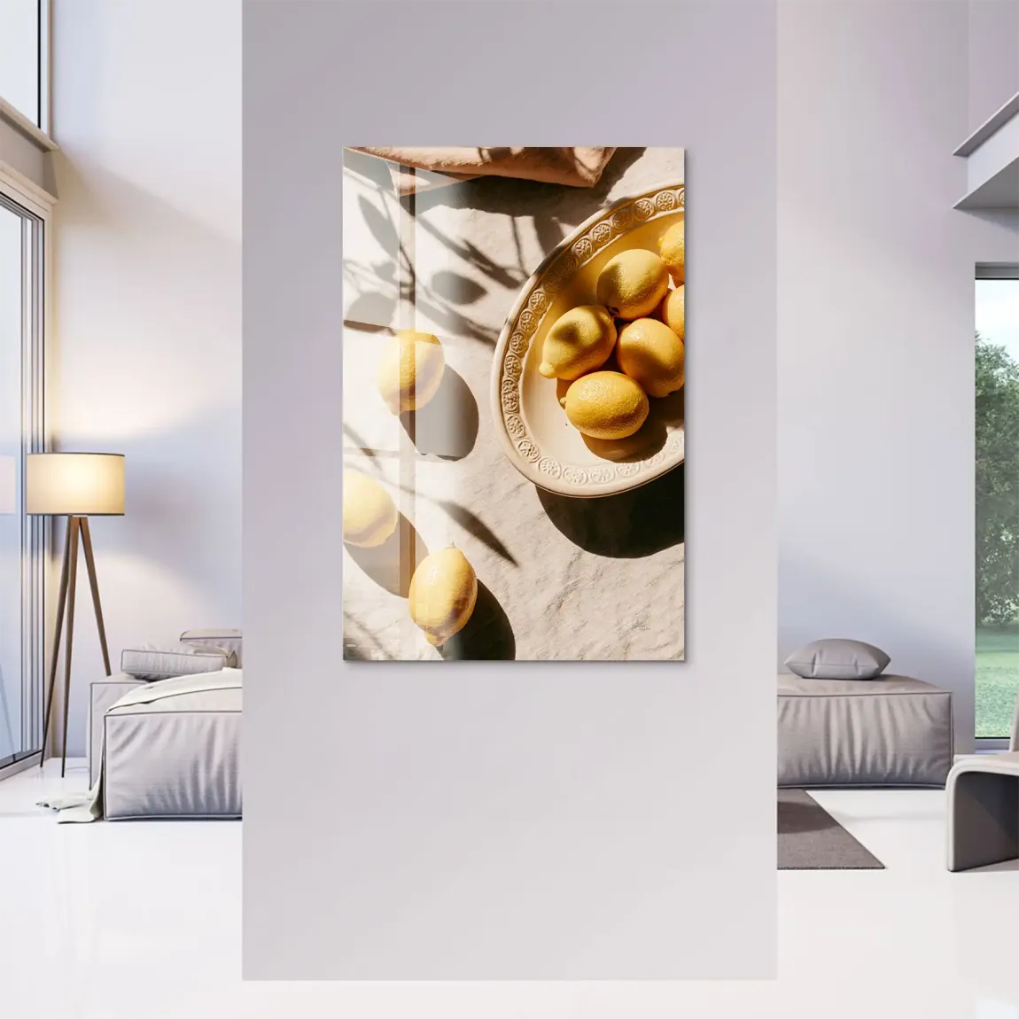 Goldene Zitronen Acrylglasbild