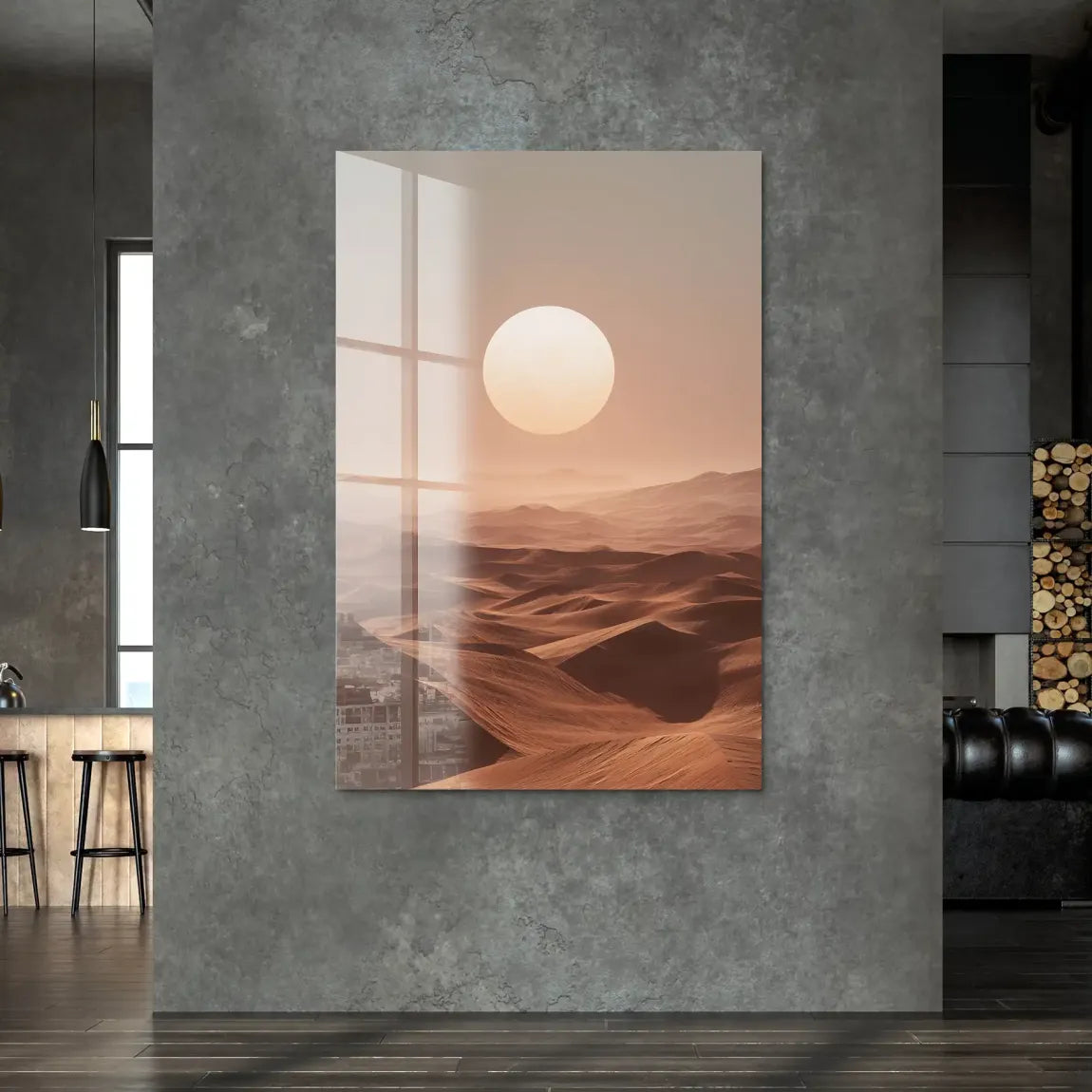 Goldene Wüste Acrylglas Bild