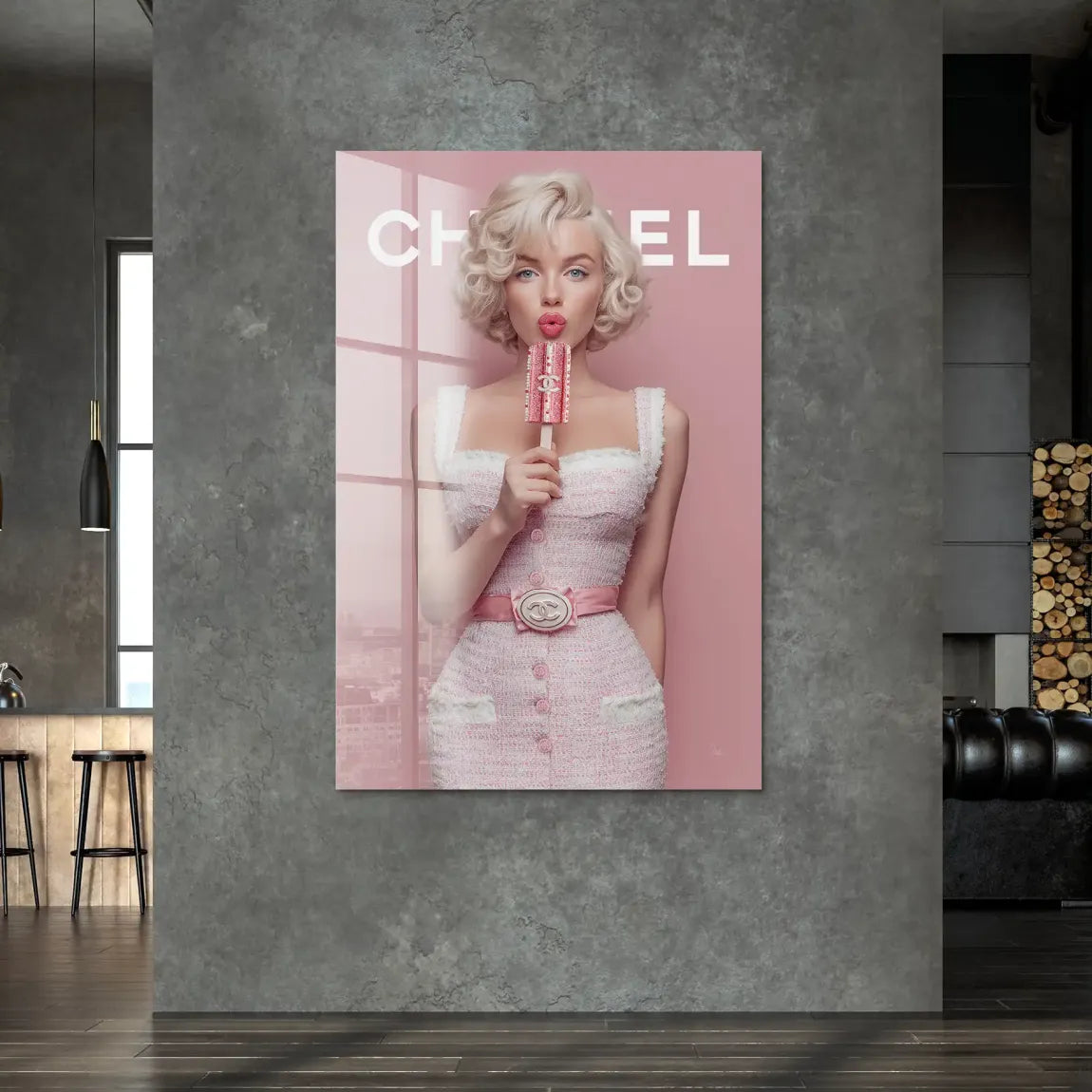 Pink Delight Marilyn Monroe Acrylglas Bild