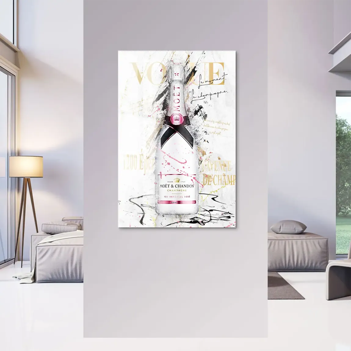 Champagner Glam Acrylglasbild