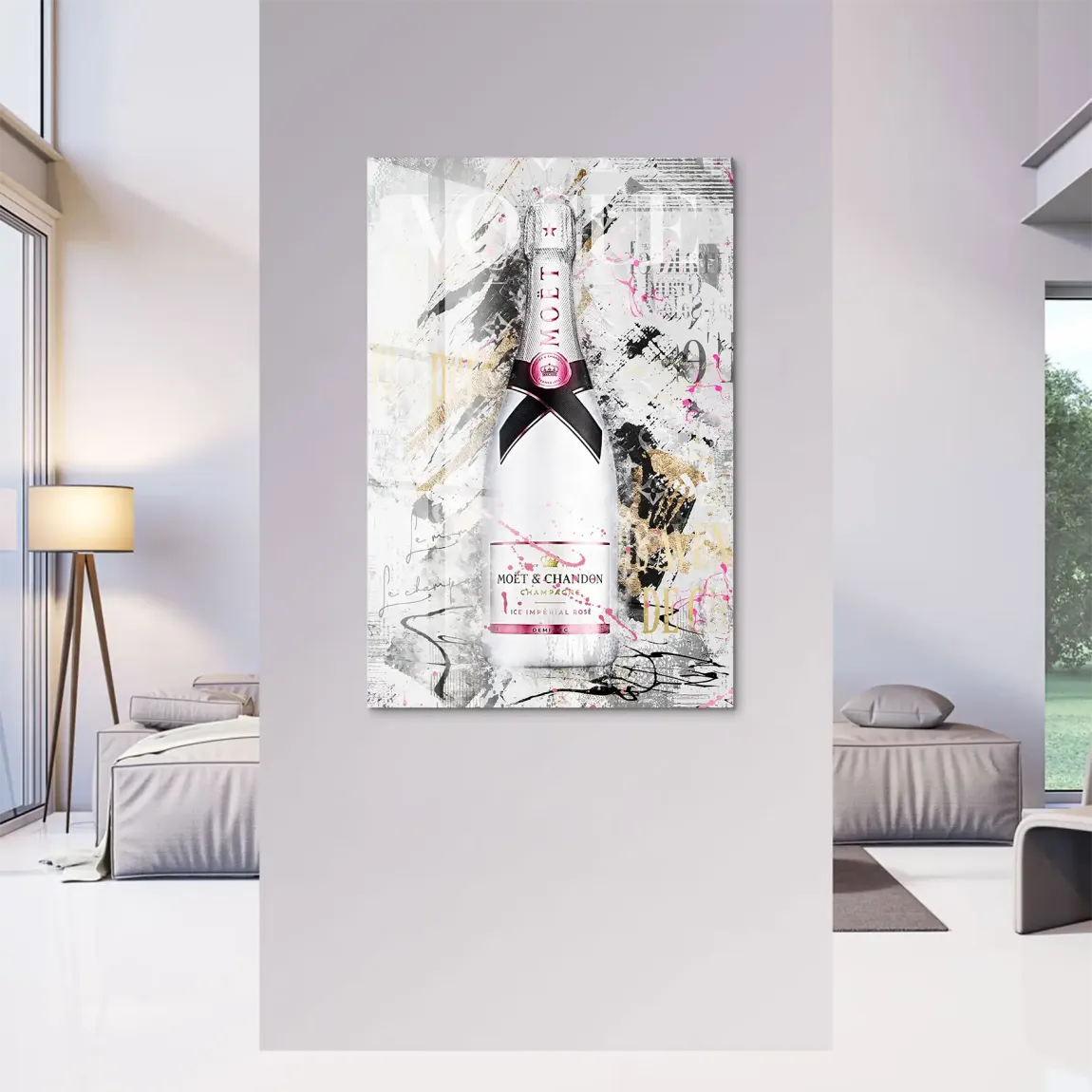 Champagner Rosé Acrylglasbild