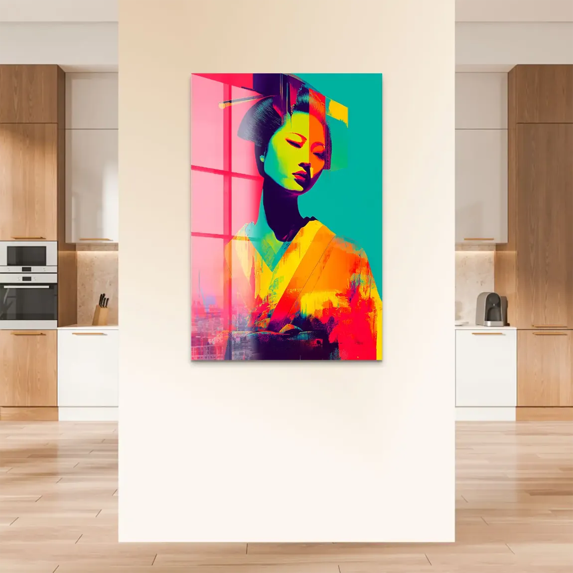 Geisha Pop Art Acrylglas Bild