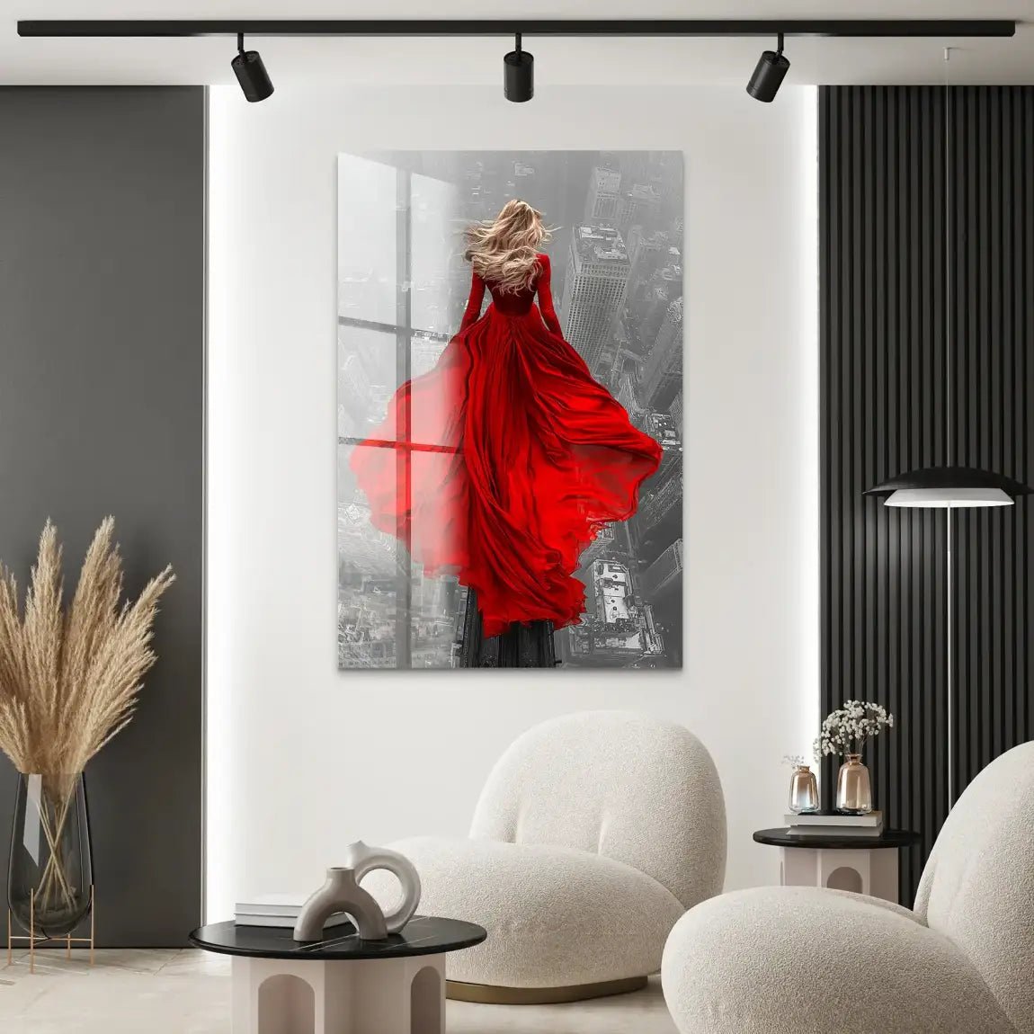 Lady in Red Acrylglas Bild INGALERIE