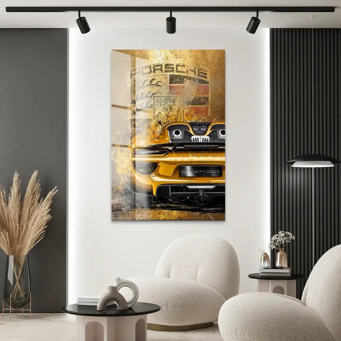 Porsche 918 Gold Style Acrylglas Bild INGALERIE