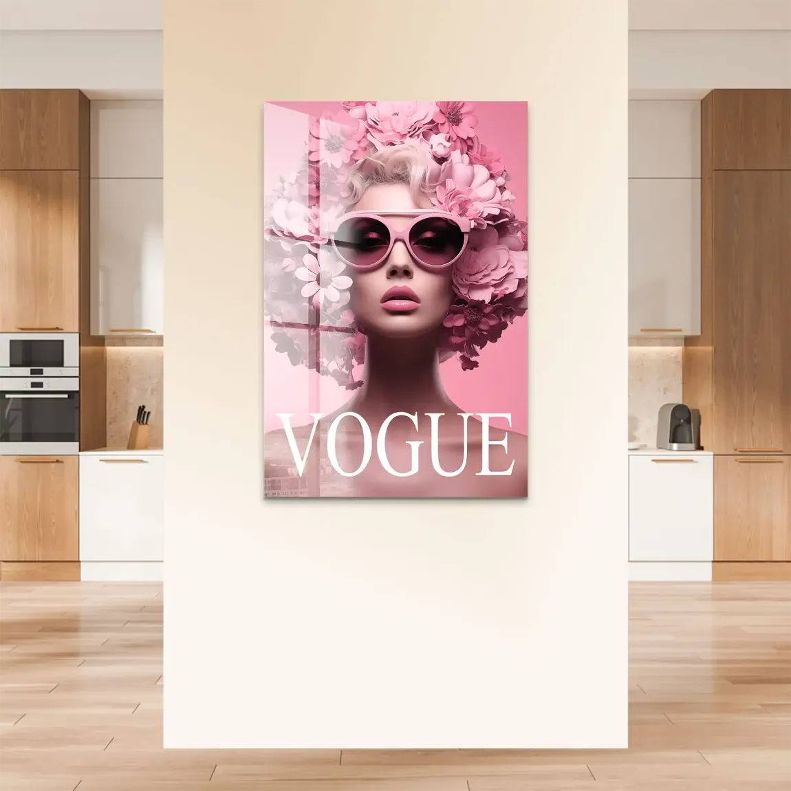 Floral Pink Vogue Acrylglas Bild