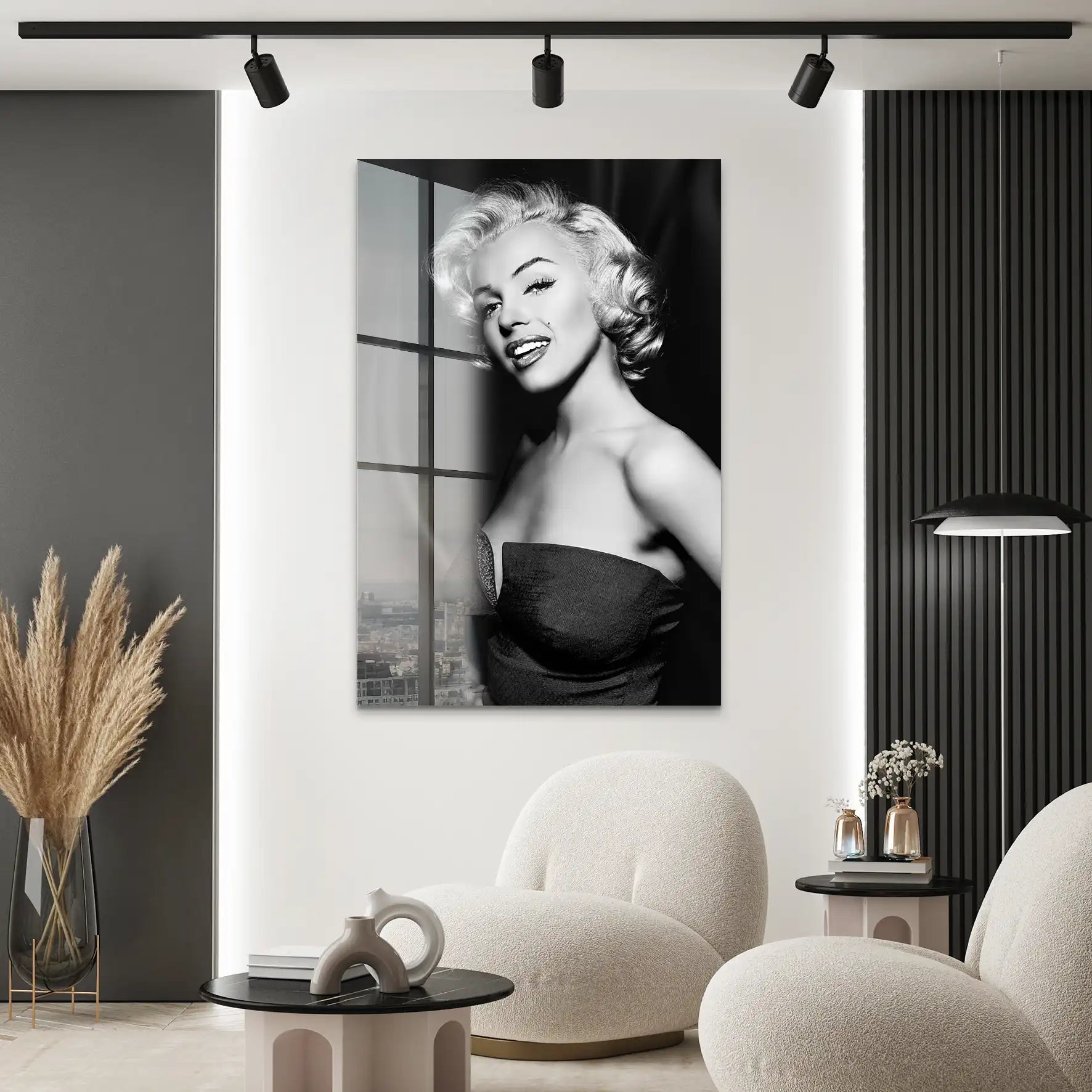 Marilyn Black and White Acrylglas Bild INGALERIE