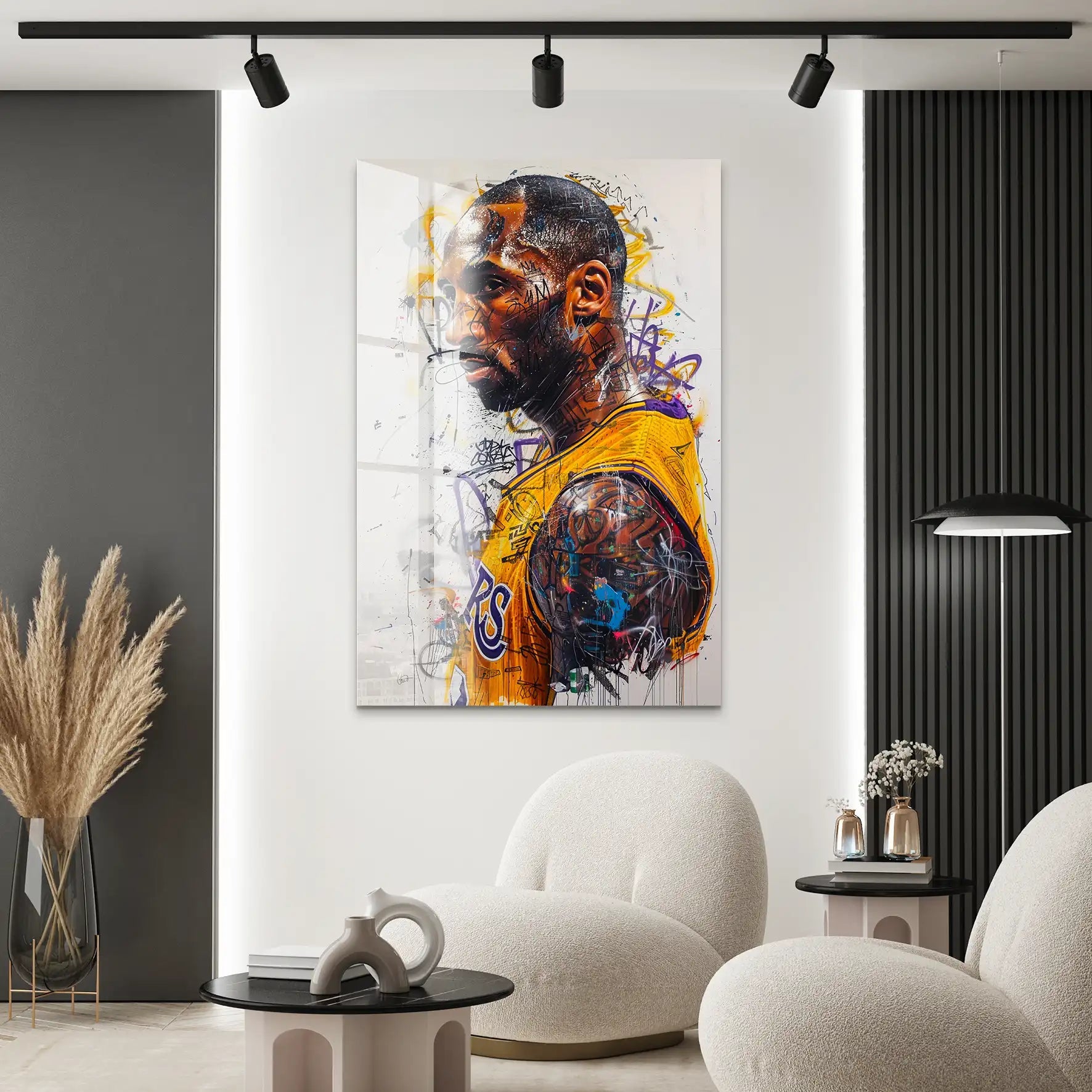 Kobe Basketball Graffiti Acrylglas Bild INGALERIE