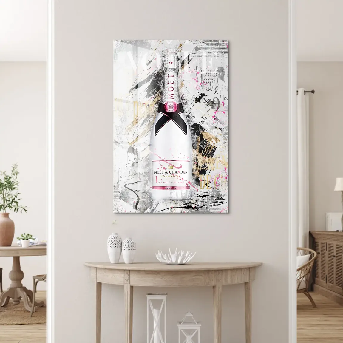 Champagner Rosé Acrylglasbild