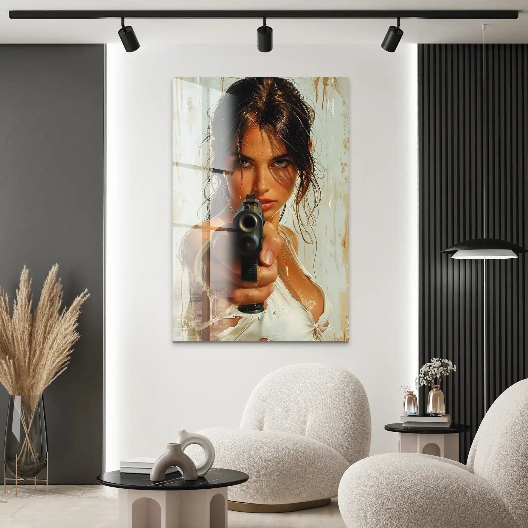 Beauty Gun Girl Nr.2 Acrylglas Bild INGALERIE